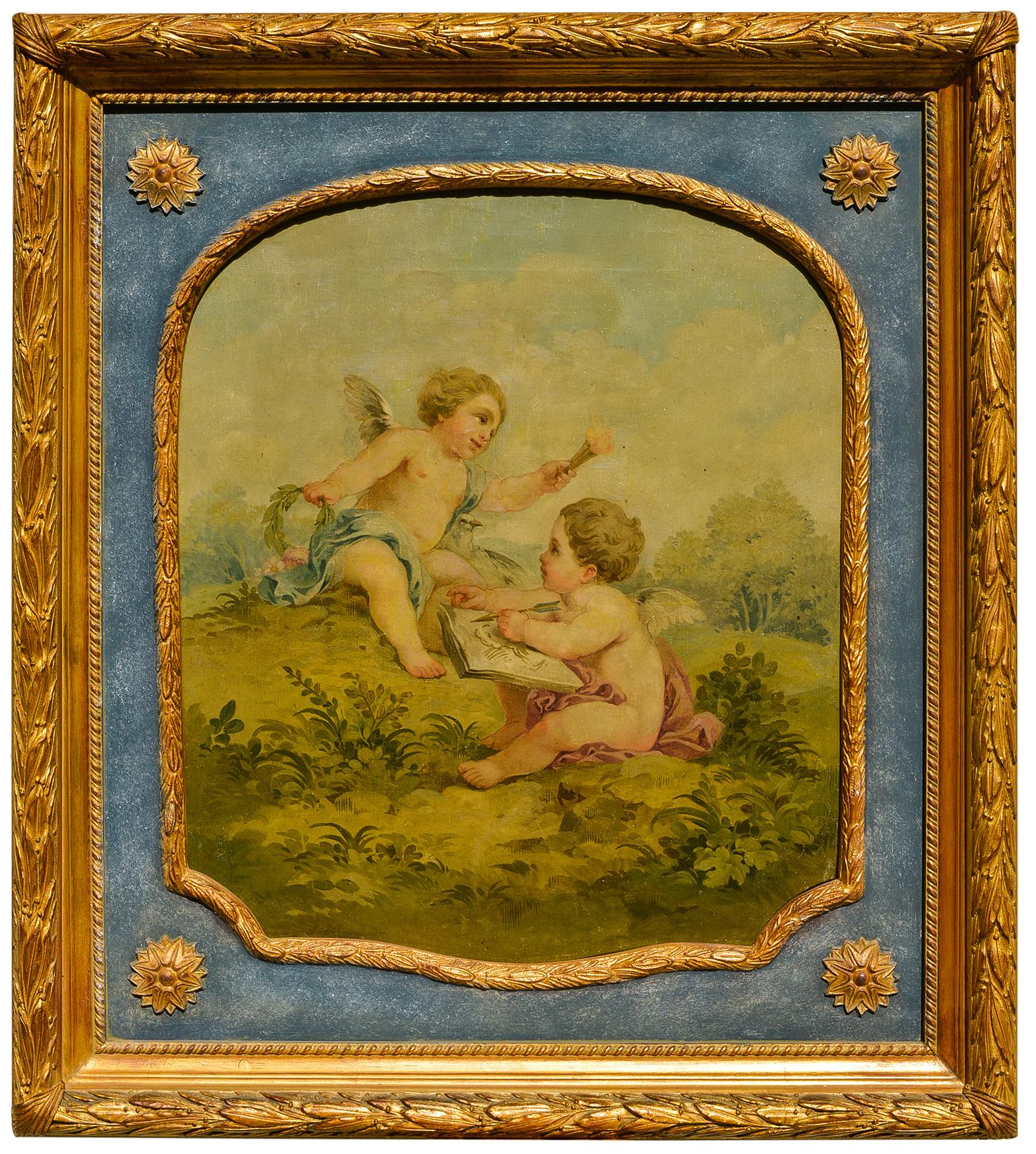 Rare set of three paintings, studies for Aubusson Tapestry School  :
 