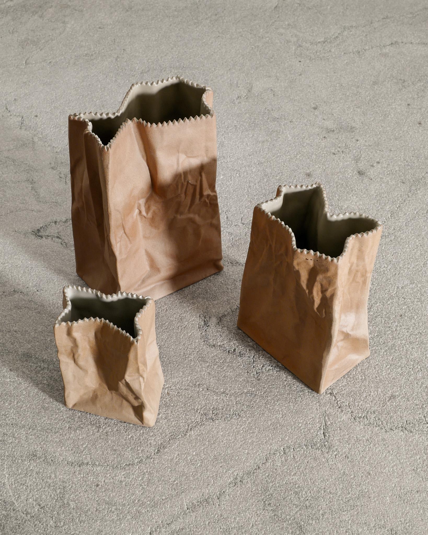 Finlandese Set di tre vasi in ceramica 