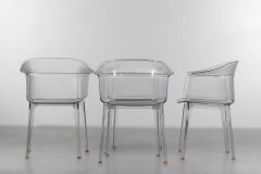 Set of Three Papyrus Polycarbonate Kartell Armchairs by Bouroullec for Kartell 2