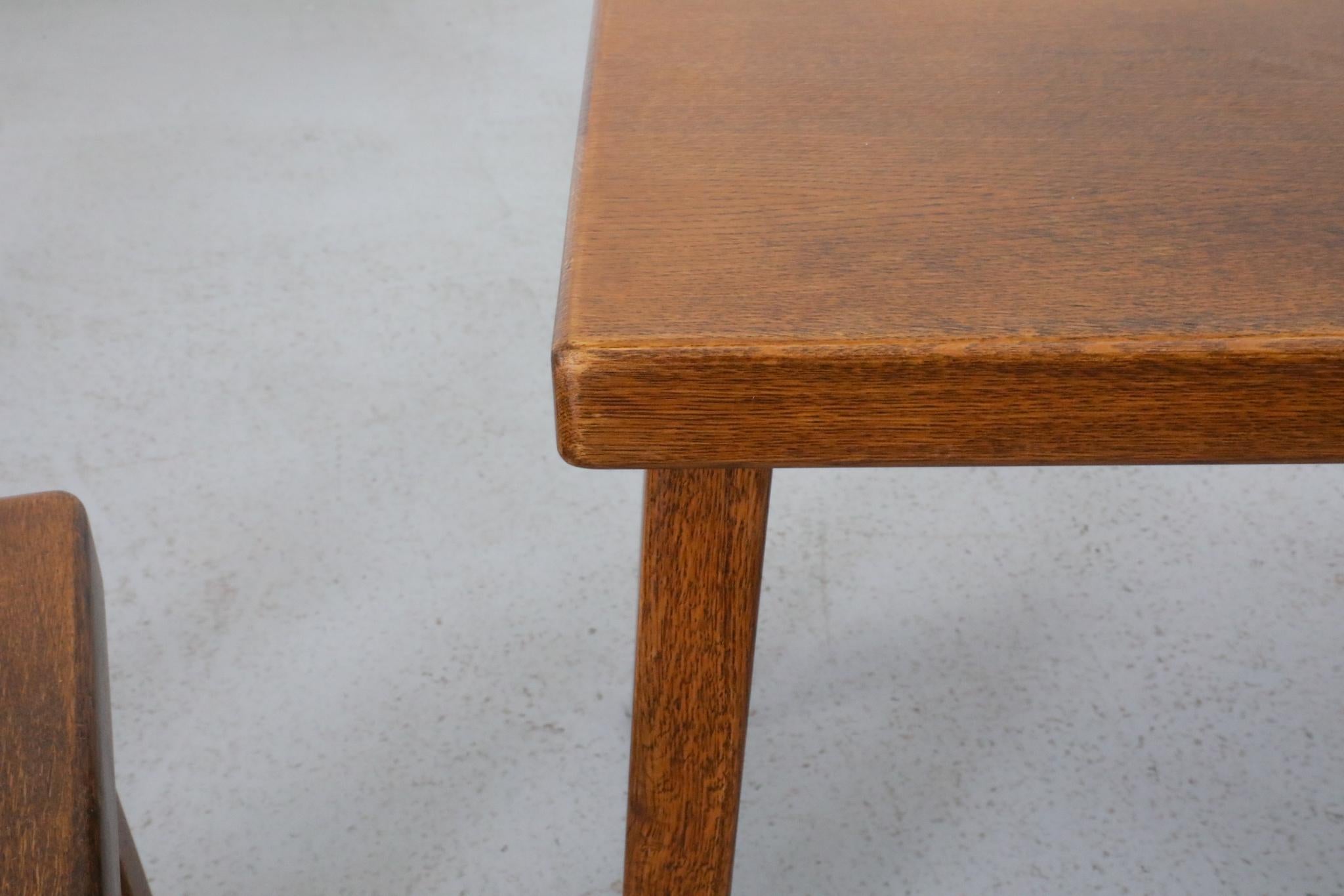 Ensemble de trois tables gigognes brutalistes d'inspiration Pierre Chapo en vente 7