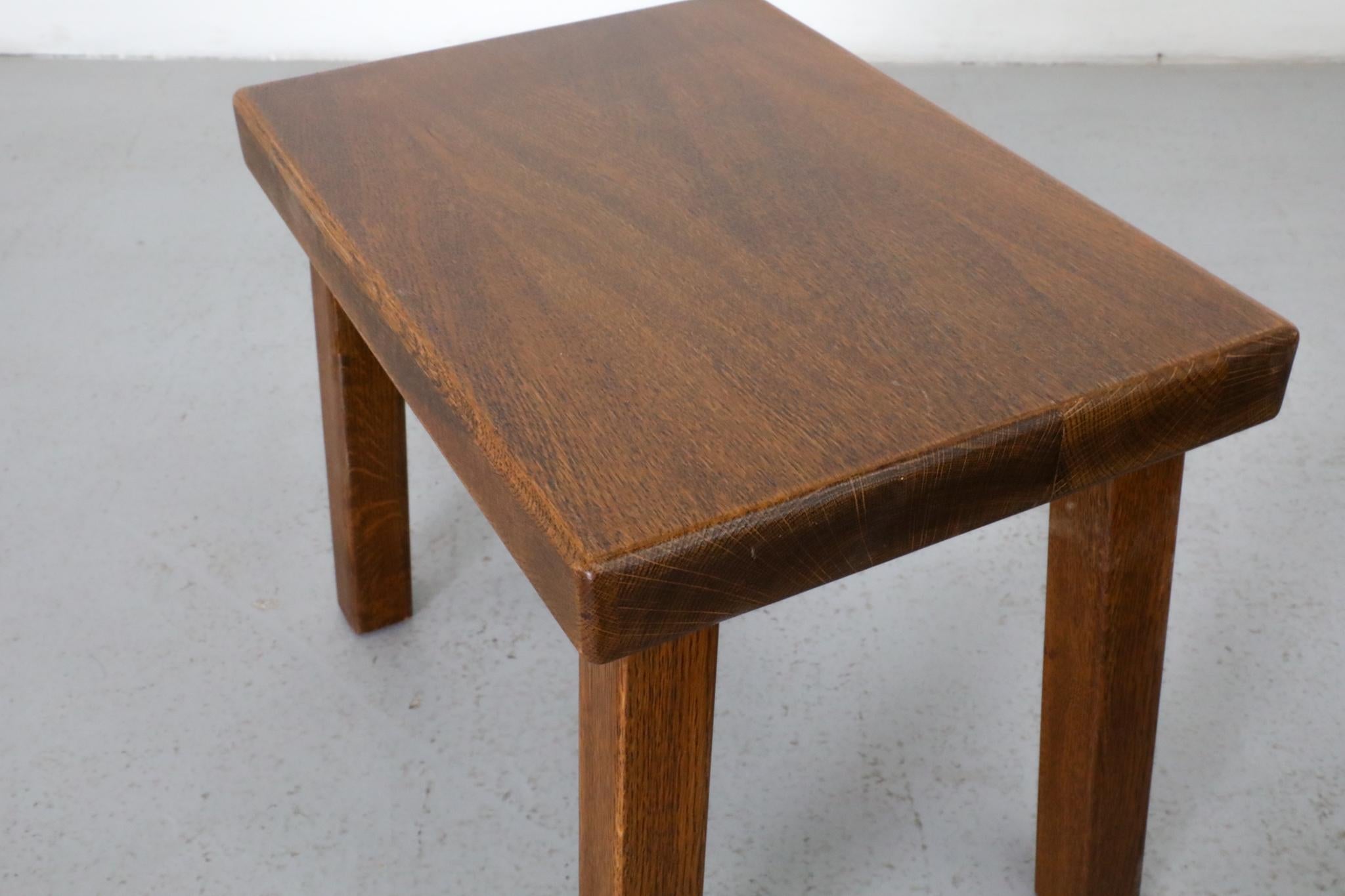 Ensemble de trois tables gigognes brutalistes d'inspiration Pierre Chapo en vente 9