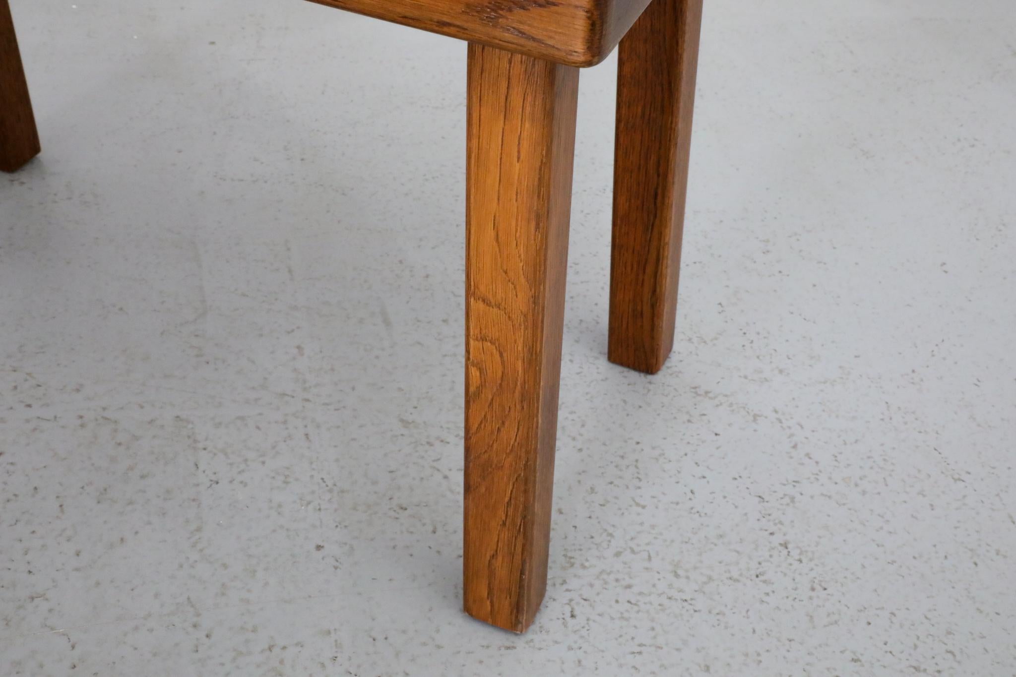 Ensemble de trois tables gigognes brutalistes d'inspiration Pierre Chapo en vente 13