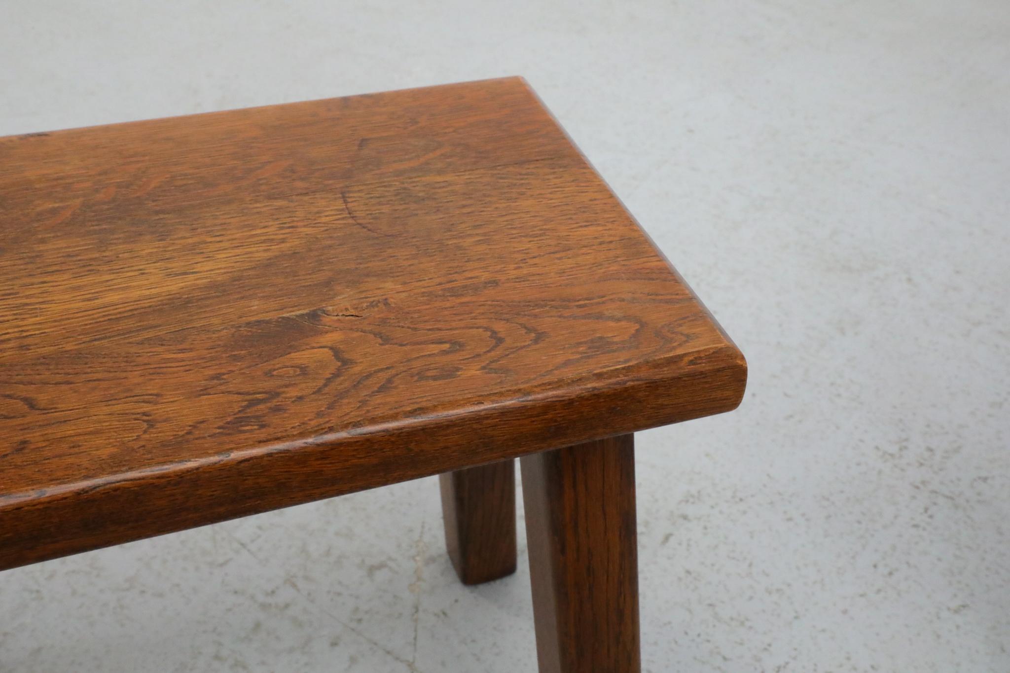 Set of Three Pierre Chapo Inspired Dark Oak Nesting Tables For Sale 7