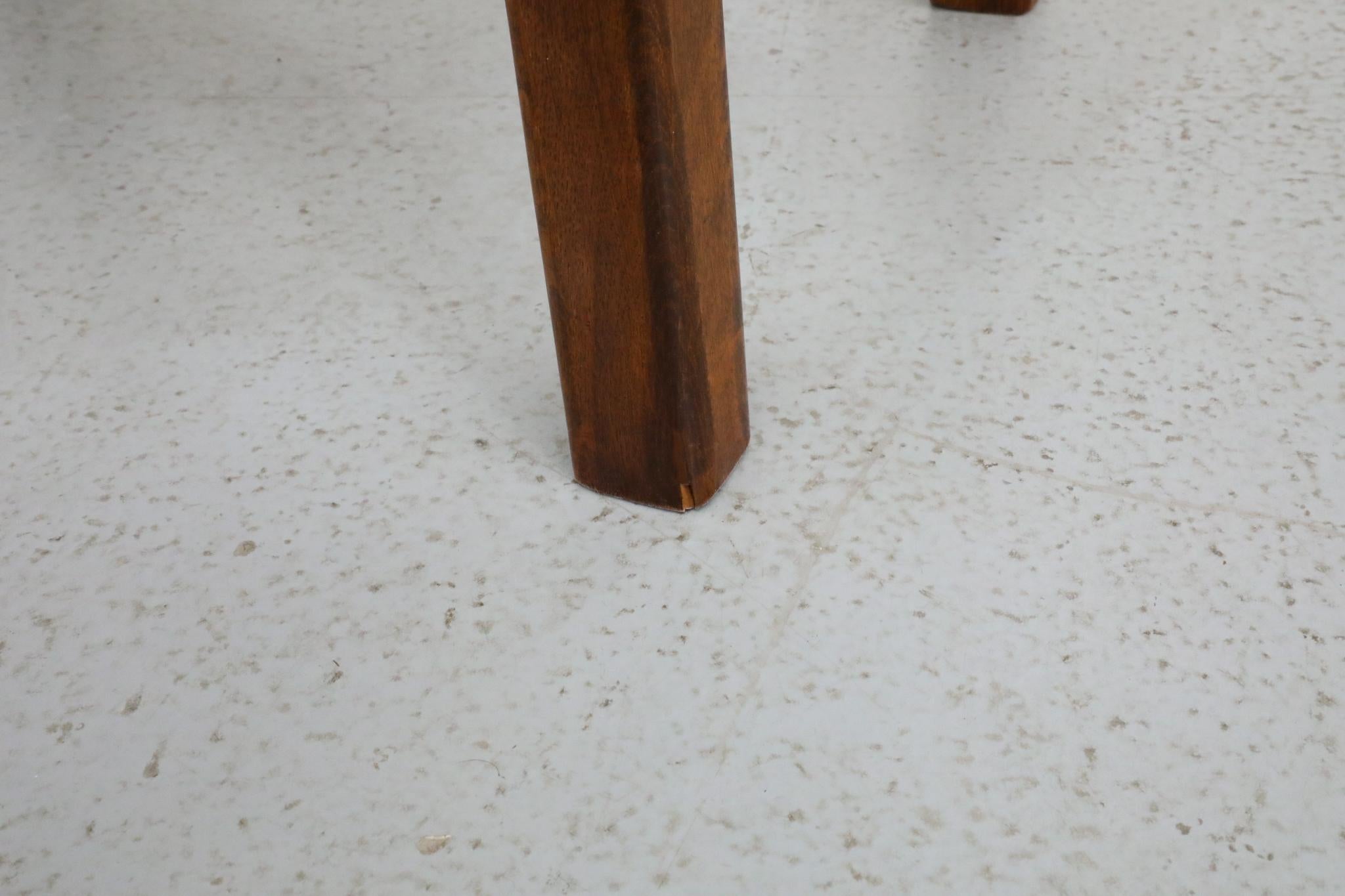 Set of Three Pierre Chapo Inspired Dark Oak Nesting Tables For Sale 9