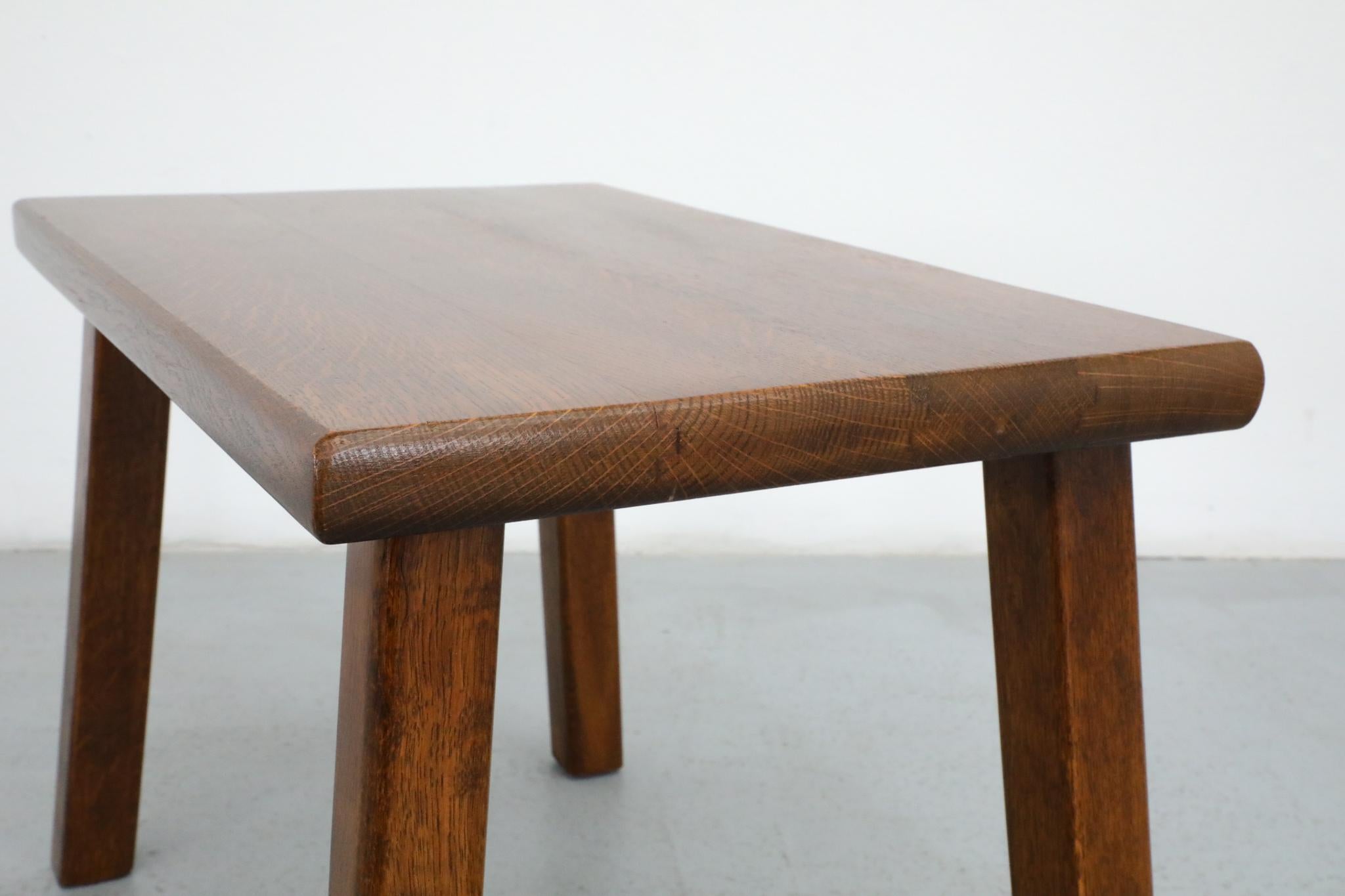 Set of Three Pierre Chapo Inspired Dark Oak Nesting Tables For Sale 10