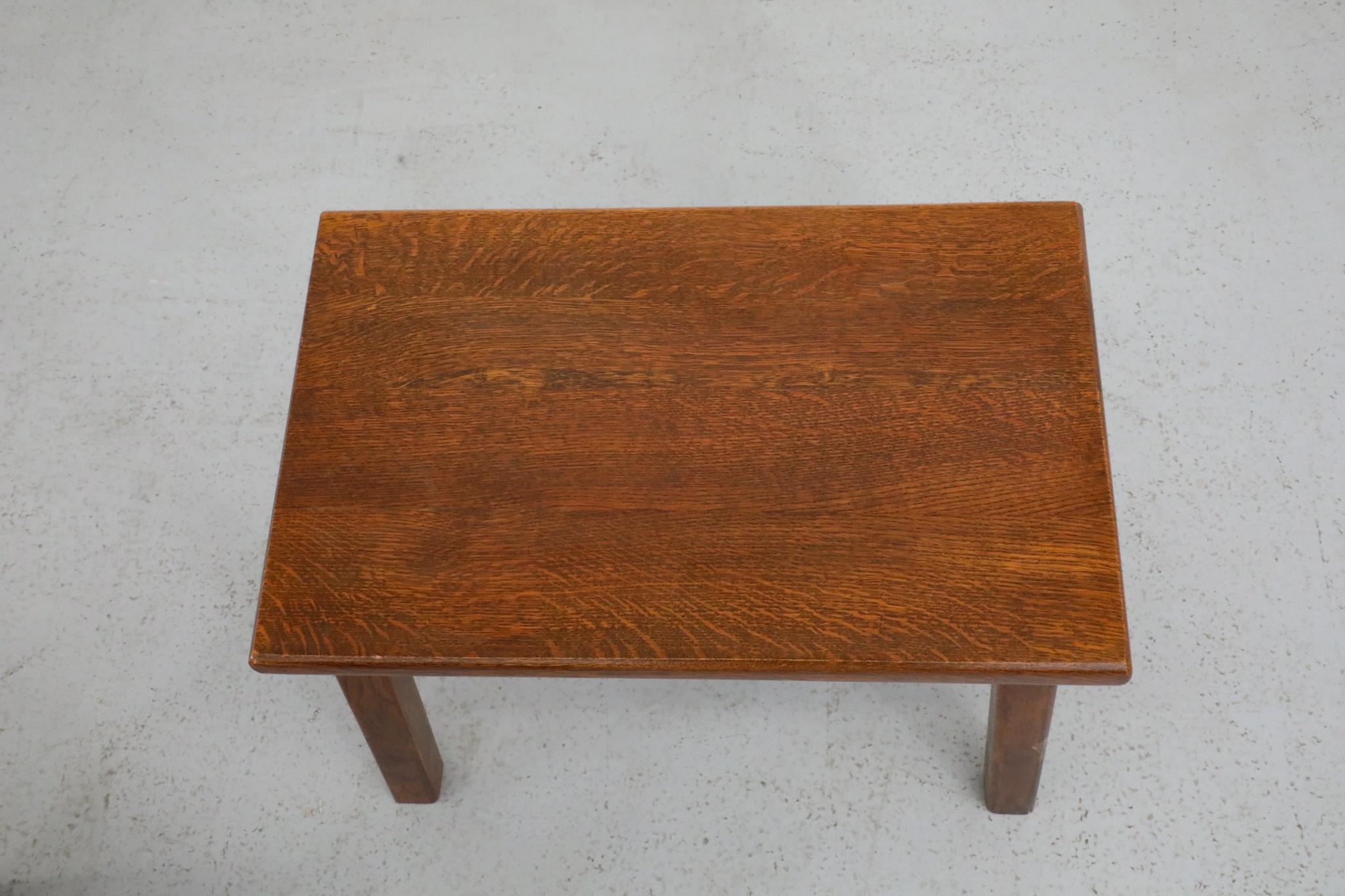 Set of Three Pierre Chapo Inspired Dark Oak Nesting Tables For Sale 3