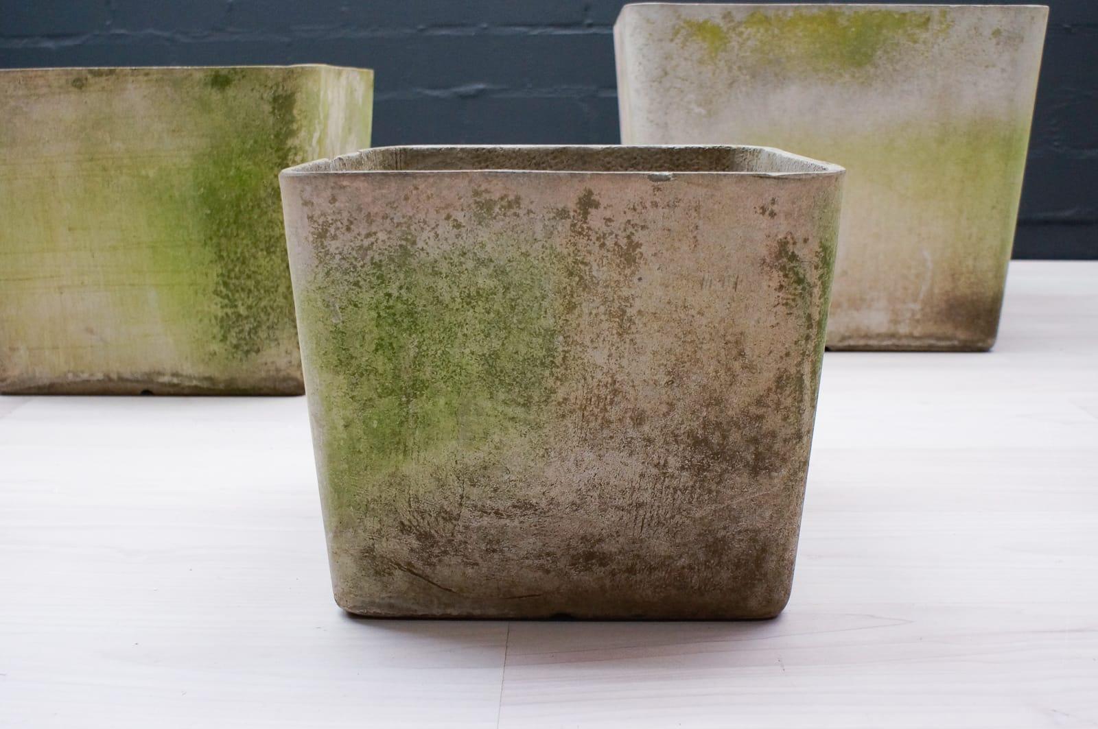 Swiss Set of Three Planter by Willy Guhl for Eternit, Switzerland, 1950s For Sale