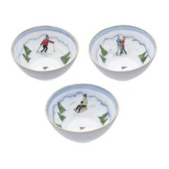 Ensemble de trois bols en porcelaine décoratif d'hiver Sofina Boutique Kitzbuehel