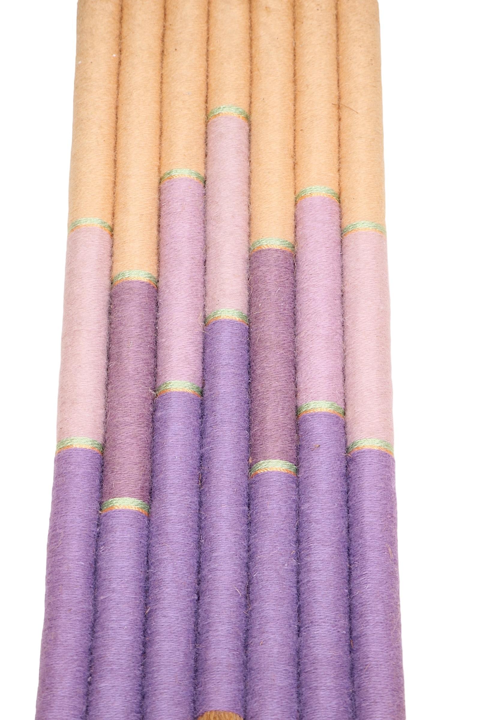 Set von drei postmodernen Wandbehängen aus Macrame im Angebot 1