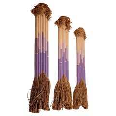 Juego de tres tapices de macramé postmodernos