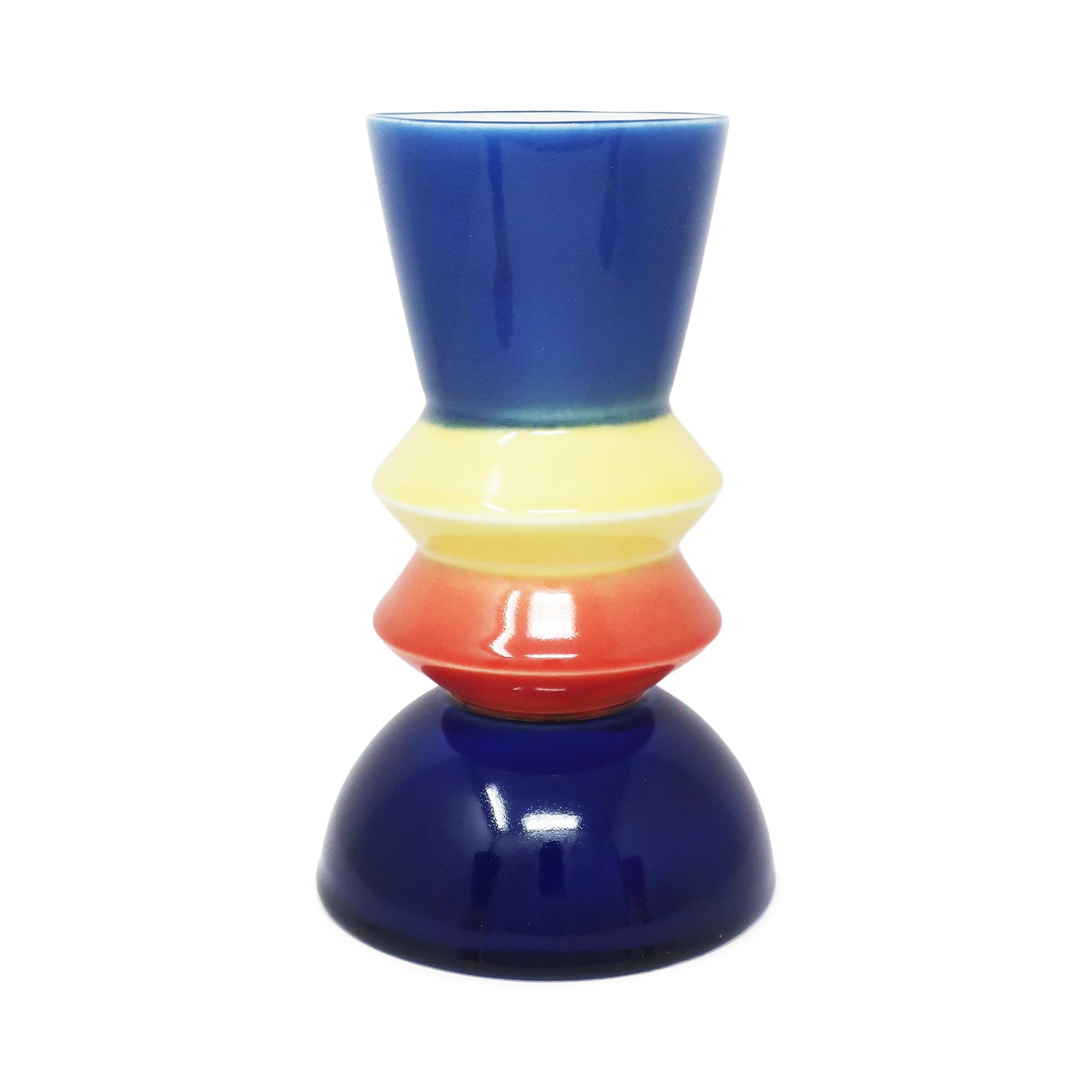 Set of Three Postmodern Vases by Heide Warlamis for Vienna Collection In Good Condition For Sale In Brooklyn, NY