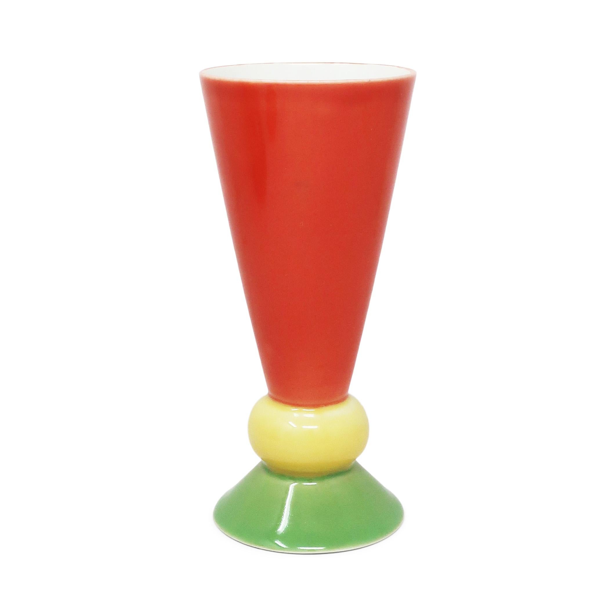 Ceramic Set of Three Postmodern Vases by Heide Warlamis for Vienna Collection For Sale