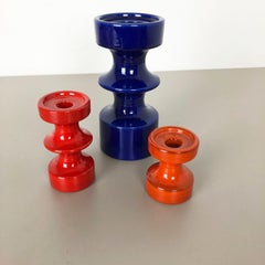 Set of Three Pottery Candleholder by Cari Zalloni for Steuler, Germany, 1970s