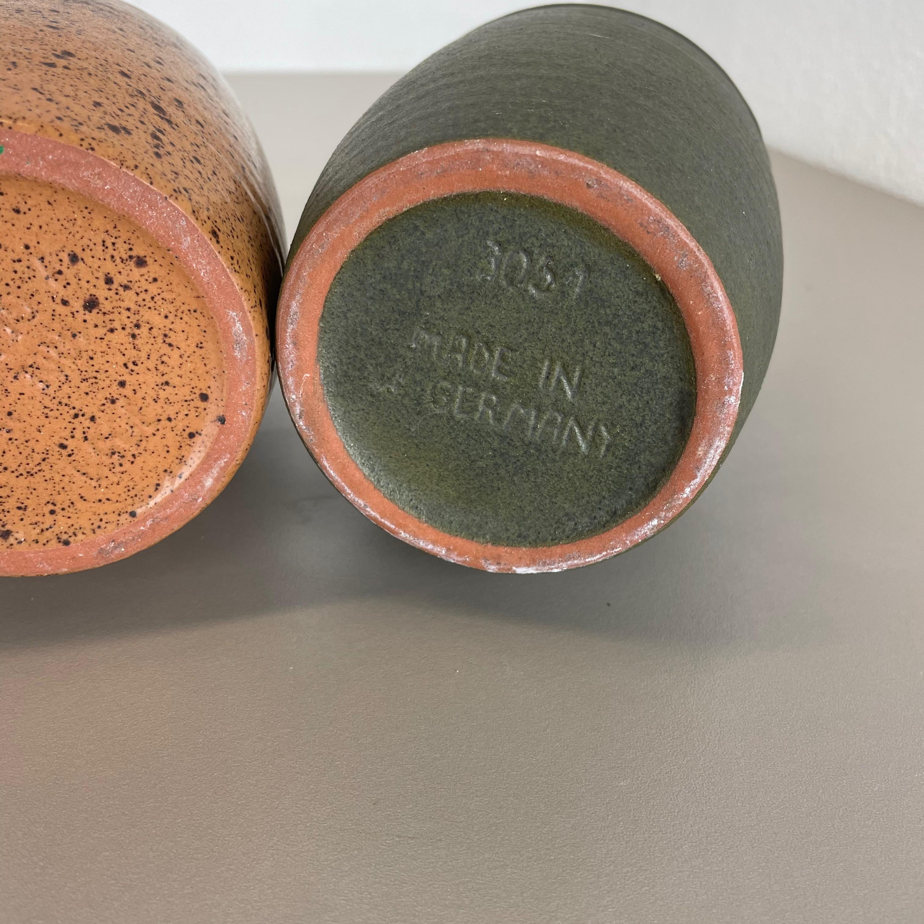 Set di tre vasi in ceramica Fat Lava 