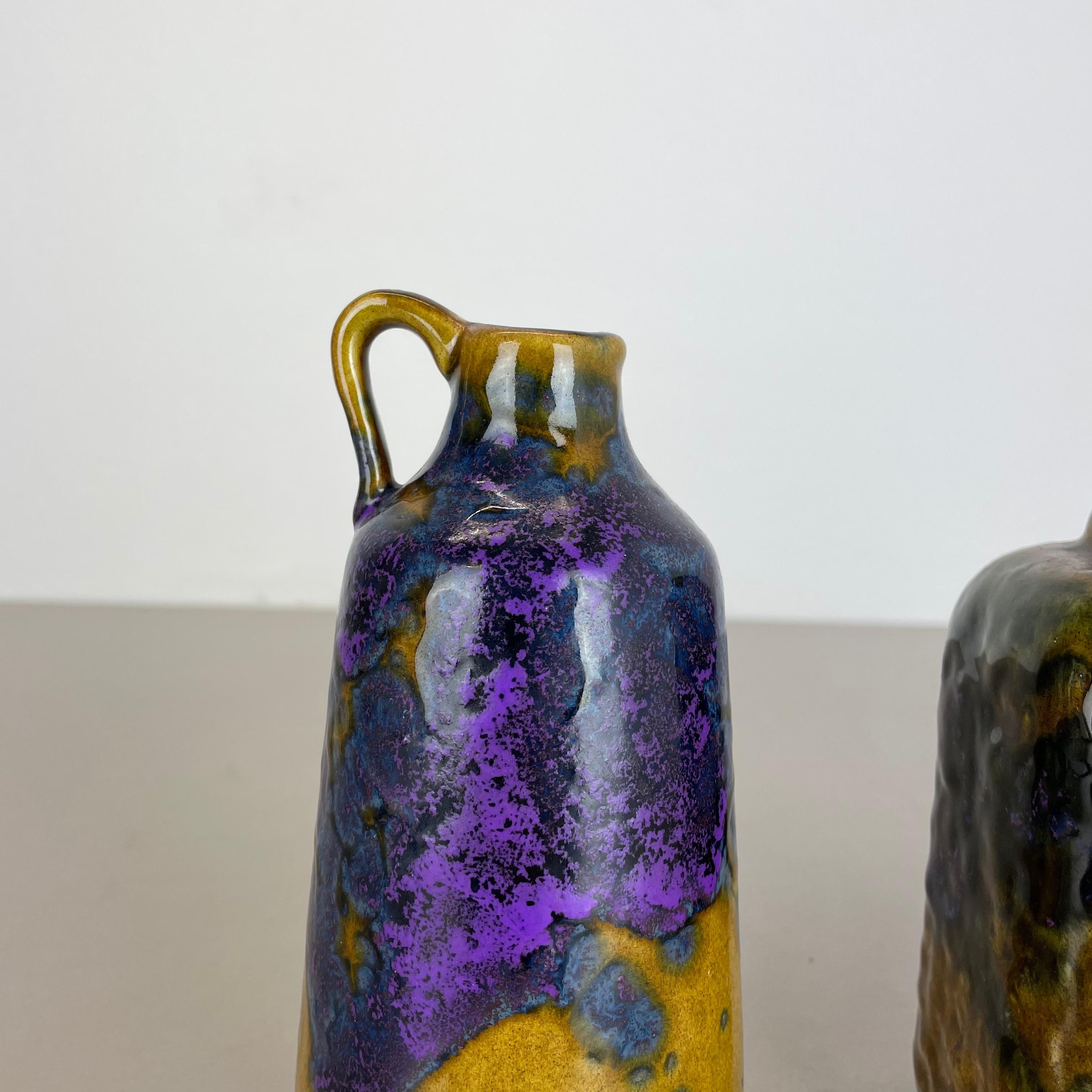 Set von drei Fat Lava-Vasen „Supercolor“ aus Keramik, hergestellt von Marei, Deutschland, 1970 im Angebot 1