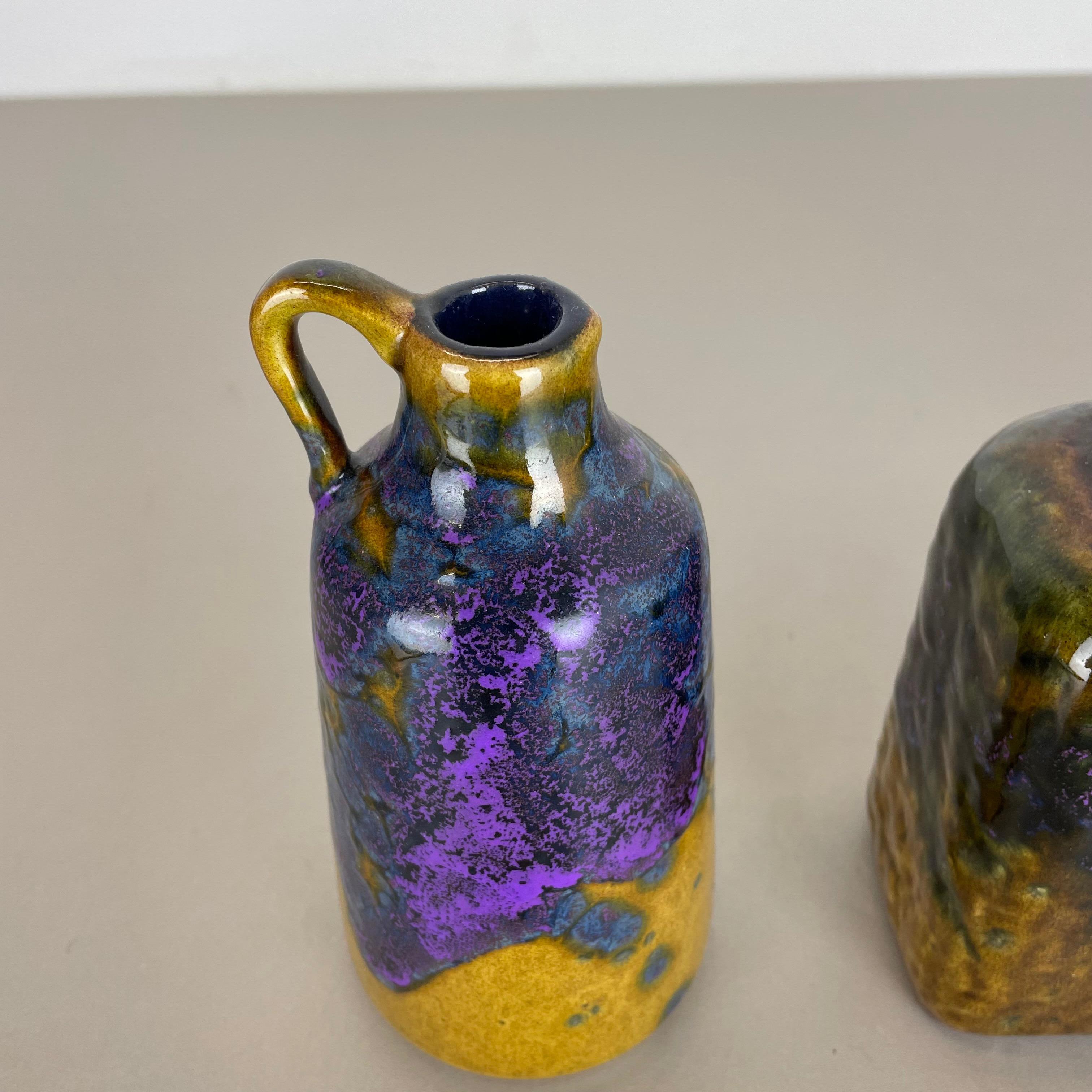 Set von drei Fat Lava-Vasen „Supercolor“ aus Keramik, hergestellt von Marei, Deutschland, 1970 im Angebot 3