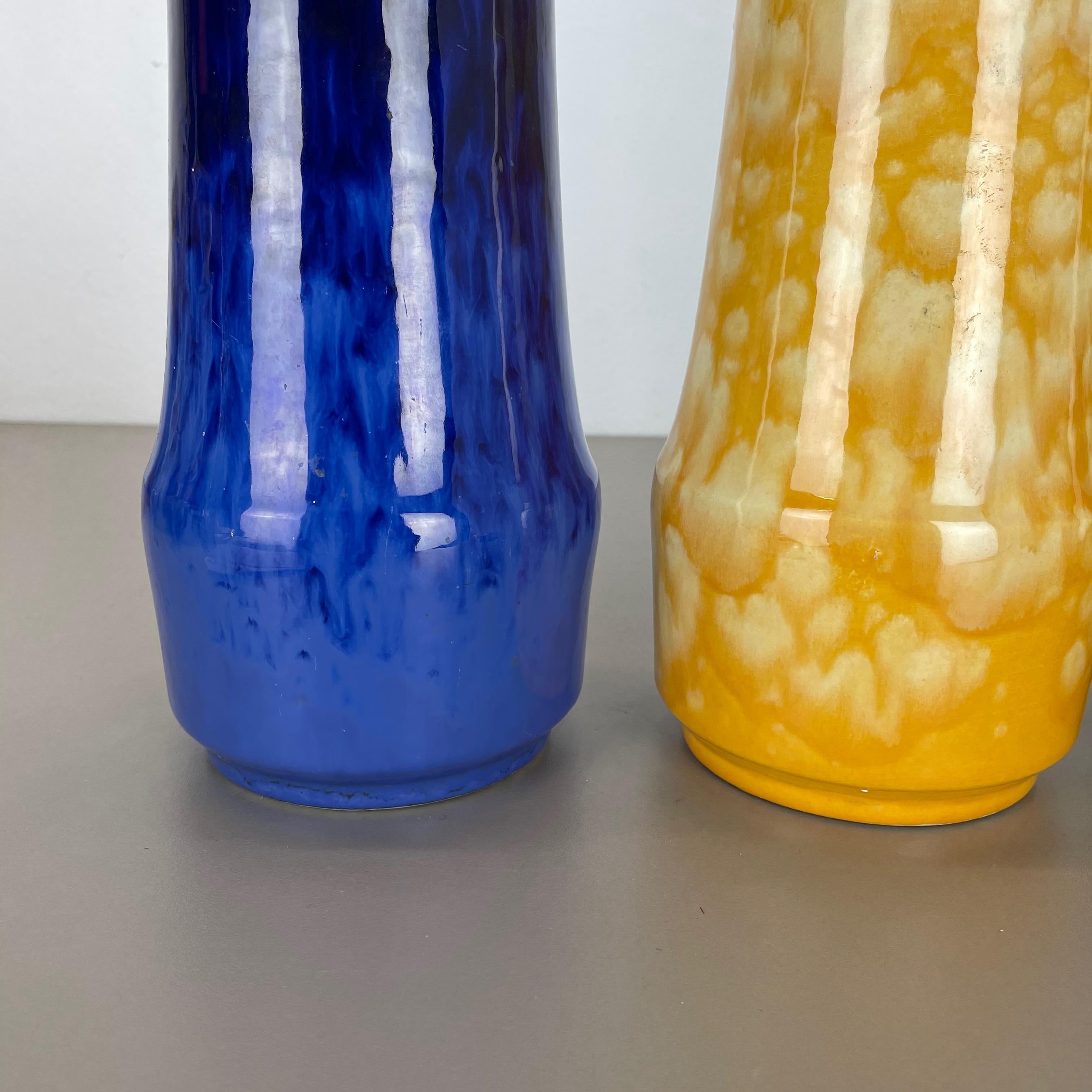 XX secolo Set di tre vasi in ceramica Fat Lava 