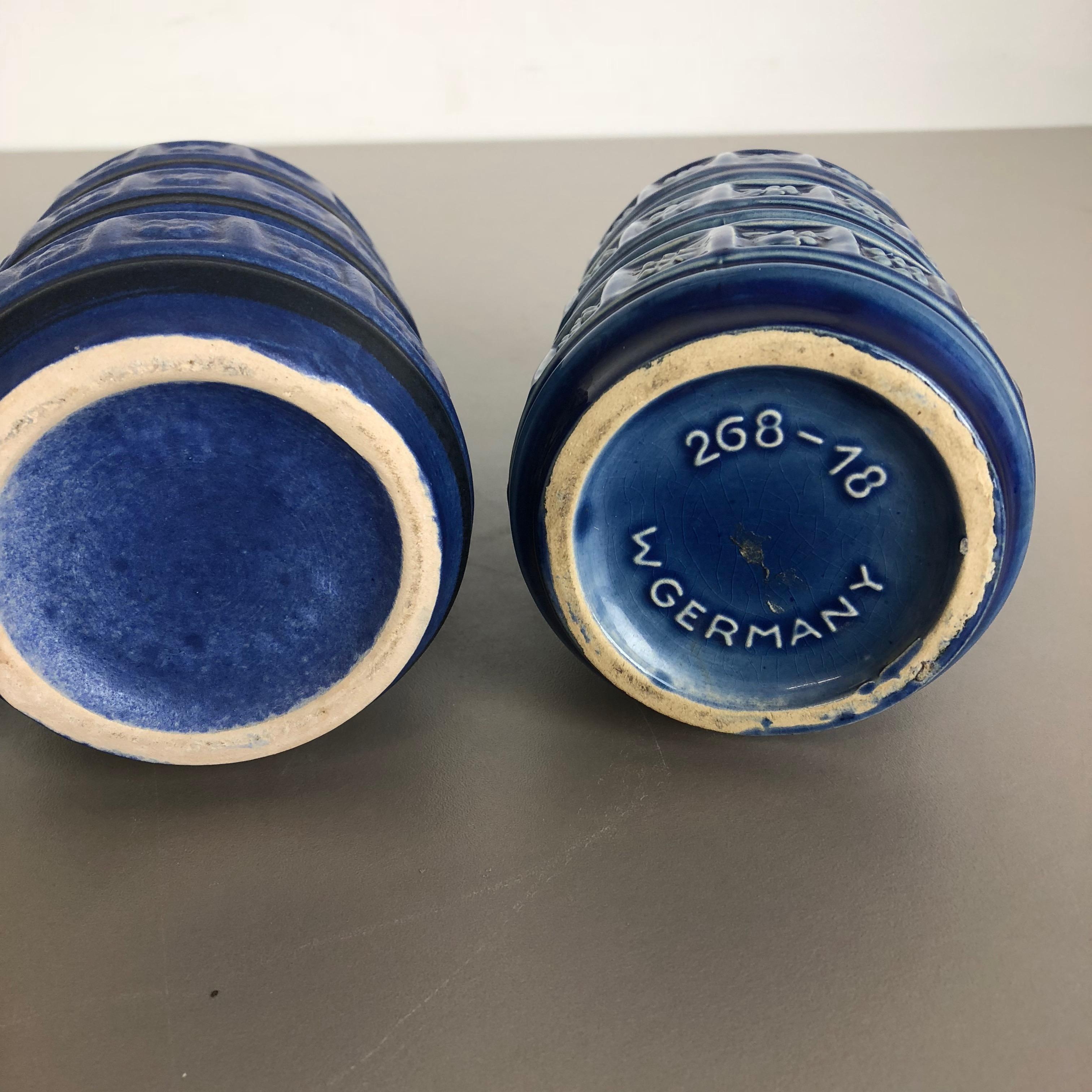 Set di tre vasi in ceramica grassa 