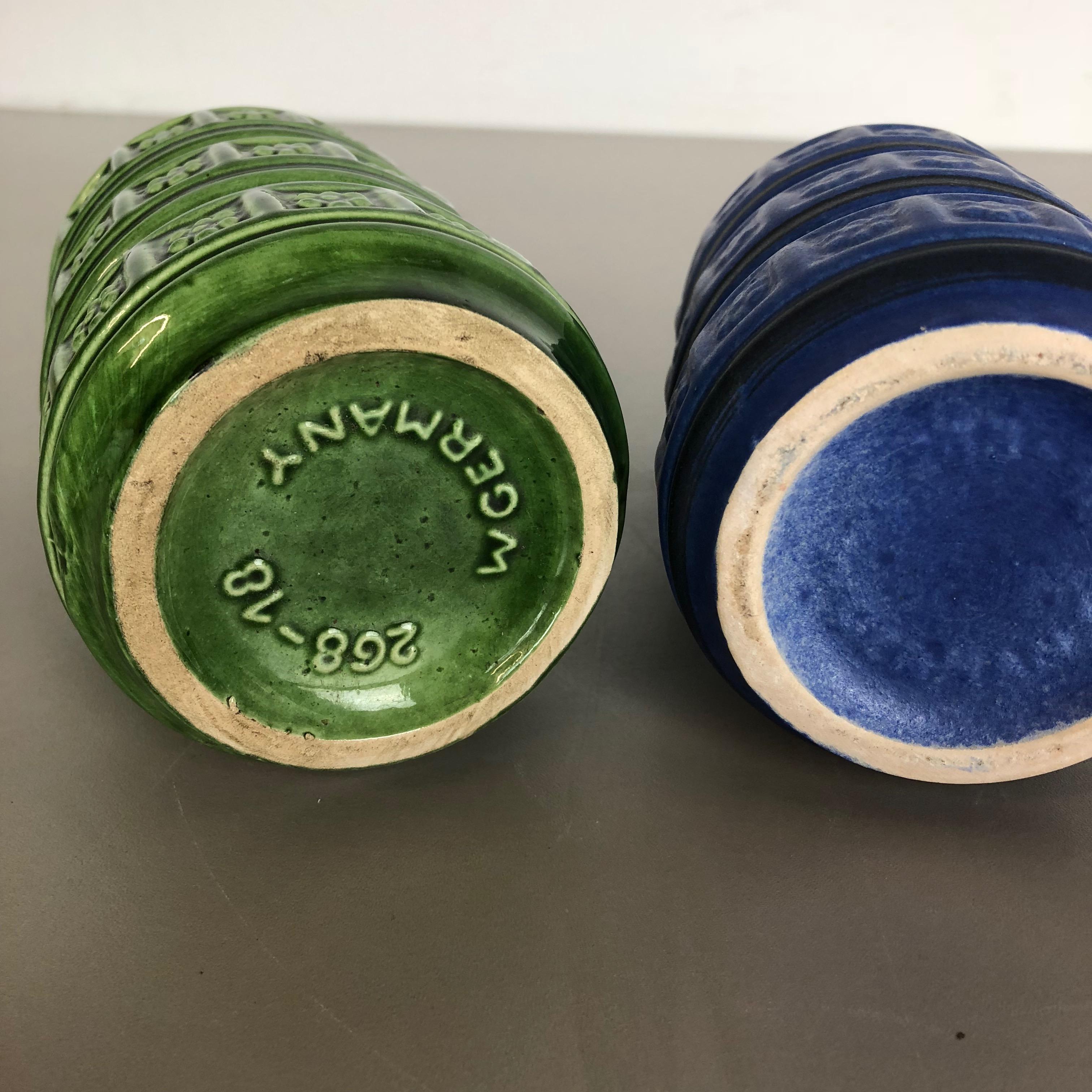 Set di tre vasi in ceramica grassa 