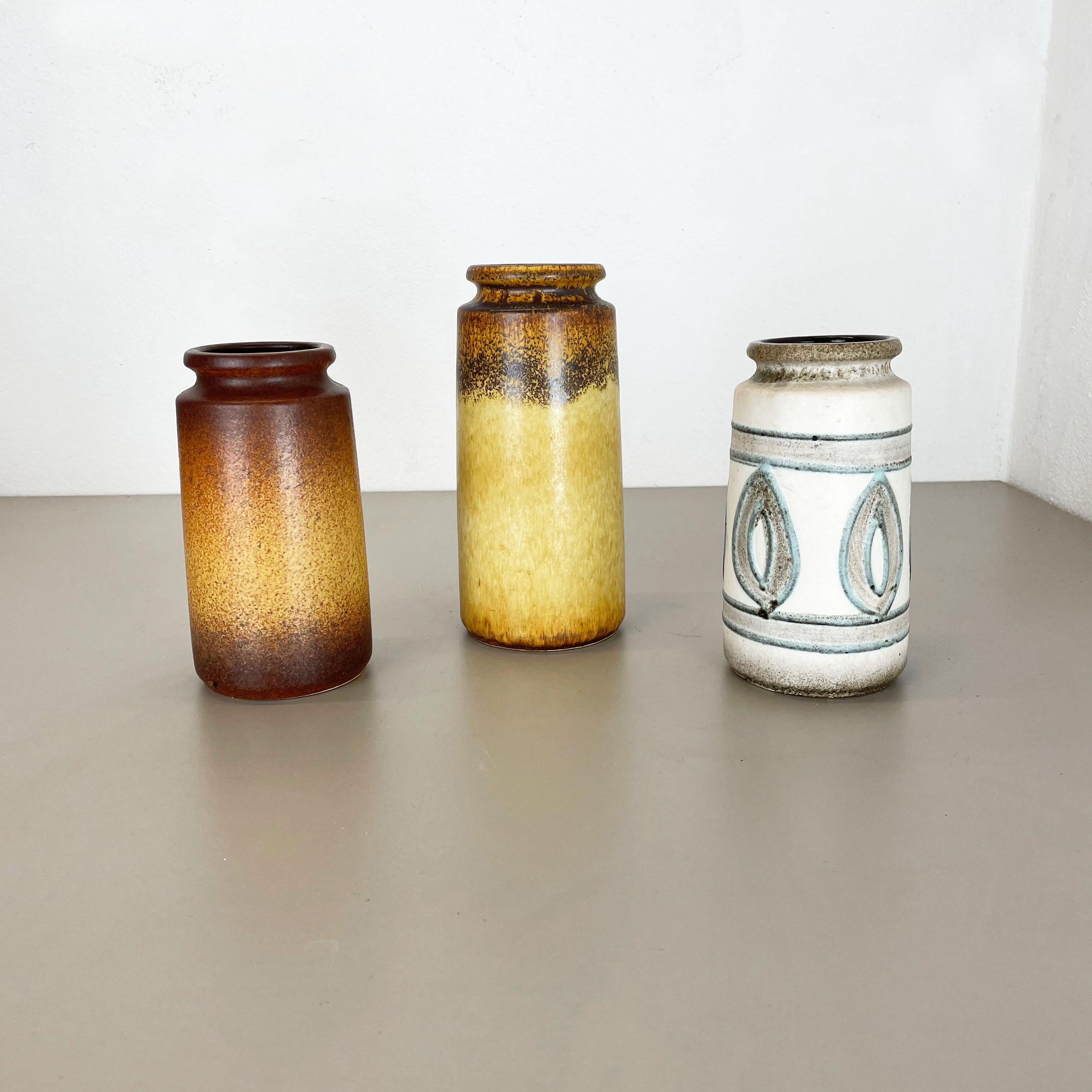 Tedesco Set di tre vasi in ceramica grassa 