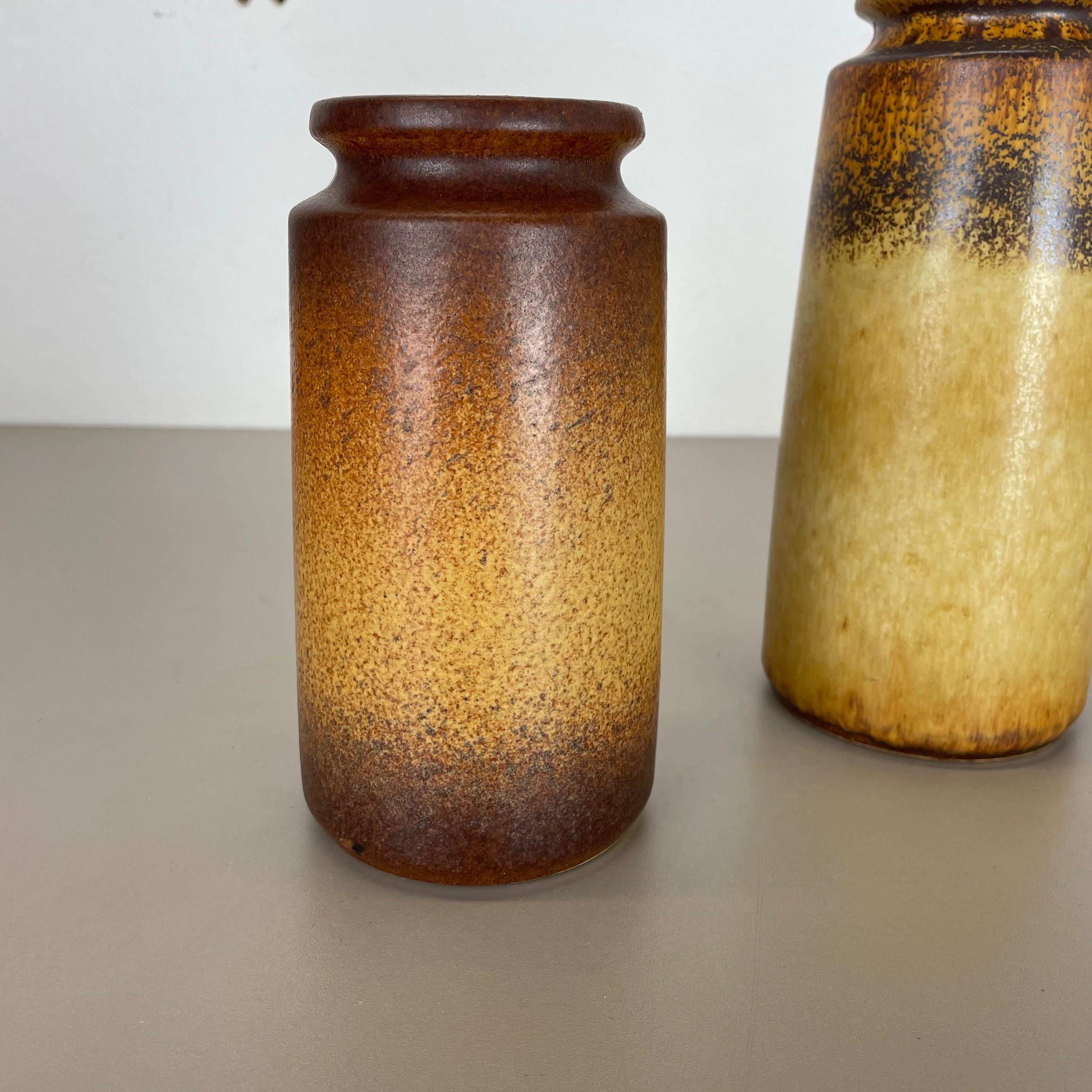 Set di tre vasi in ceramica grassa 