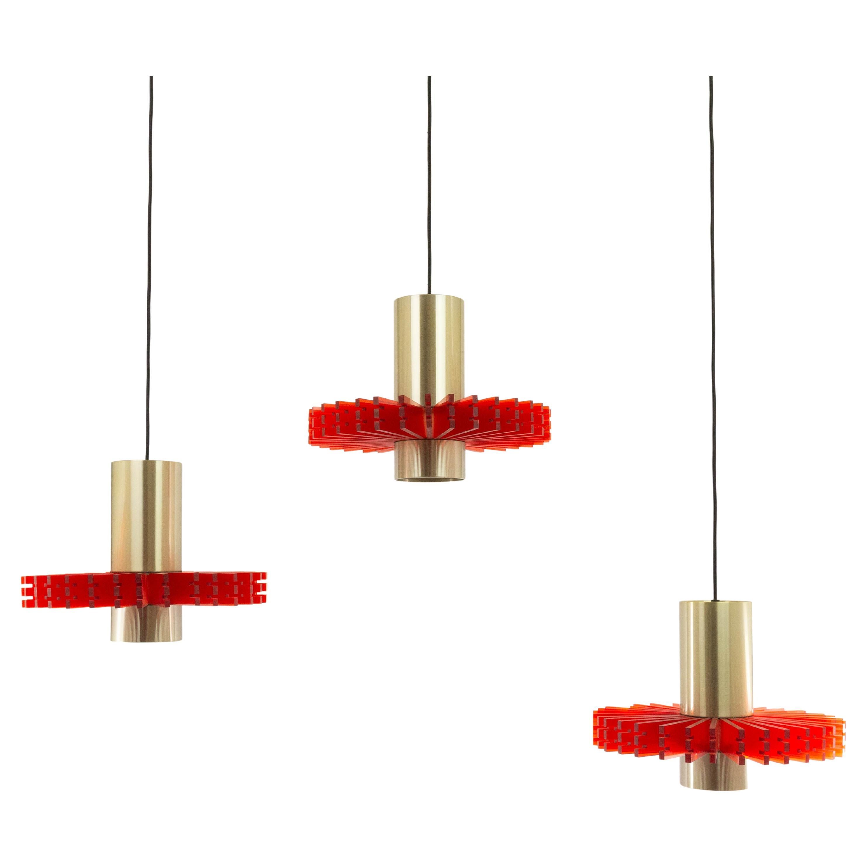 Set von drei Priest-Kragen-Anhängern von Claus Bolby für Cebo Industri, 1960er Jahre