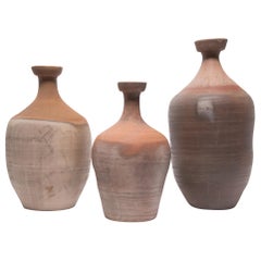 Set of Three Provincial Chinese Wine Jugs, circa 1900