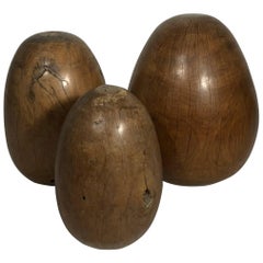 Set of Three Quebracho Eggs