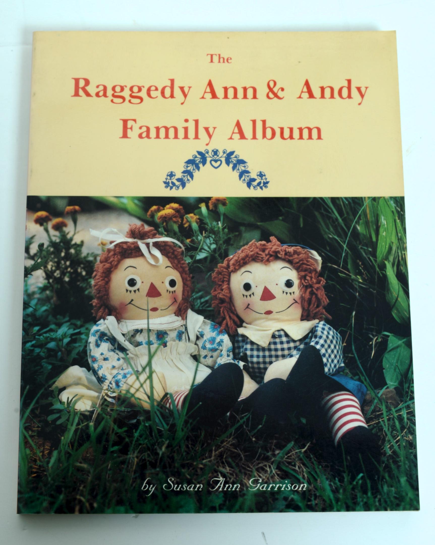 Set of three Raggedy Ann books by Johnny Gruelle along with the Raggedy Ann & Andy Family Album by Susan Garrison. #1. The Raggedy Ann & Andy Family Album, Schiffer Publishing, 1989. 1st Edition softcover (.50