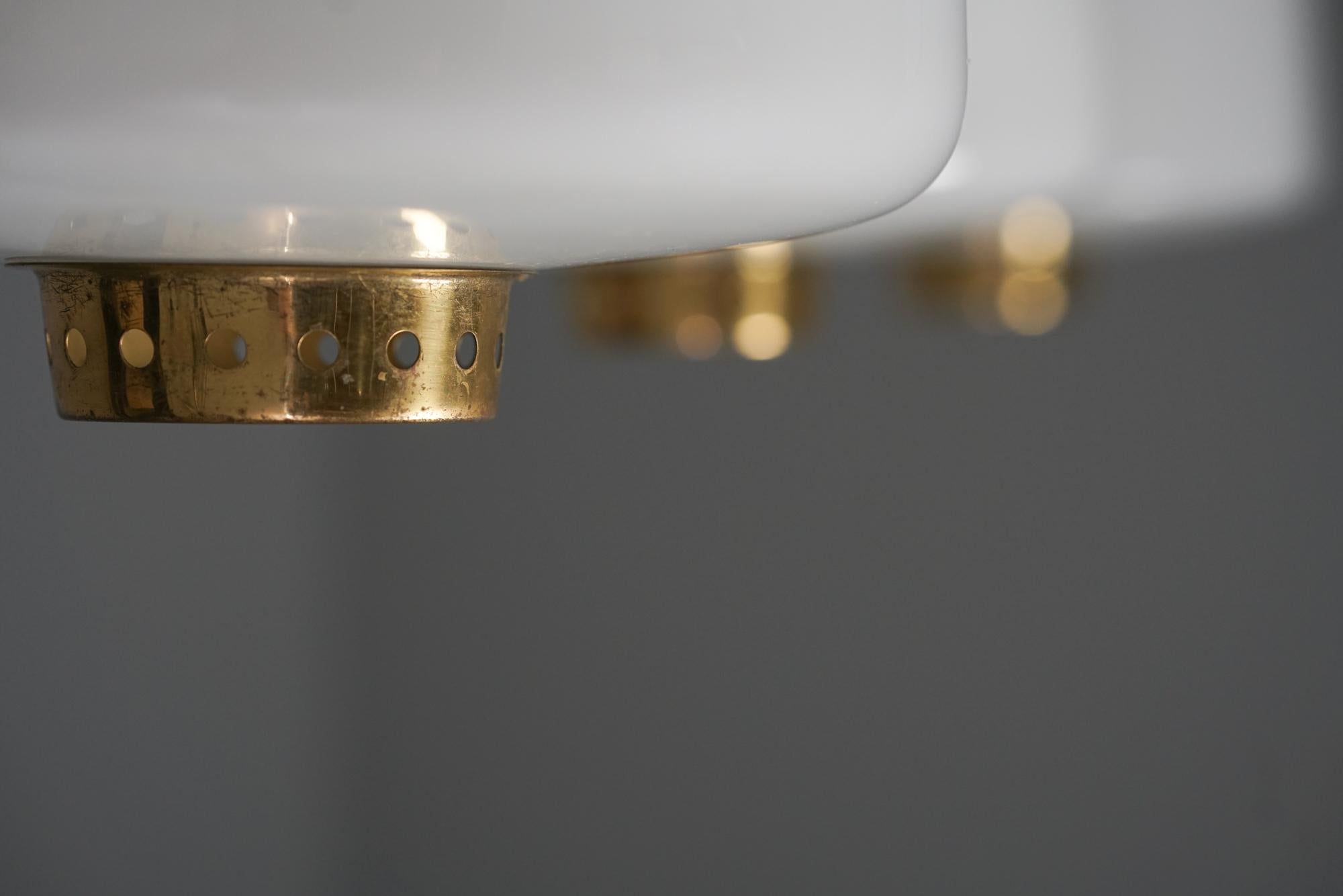 Finnish Set of Three Rare Flush Mounts, Lisa Johansson-Pape, Orno Oy, 1940/1950s For Sale