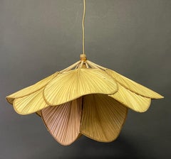 Set of three rare Ingo Maurer Light Fixtures from the Uchiwa Series, 1970s