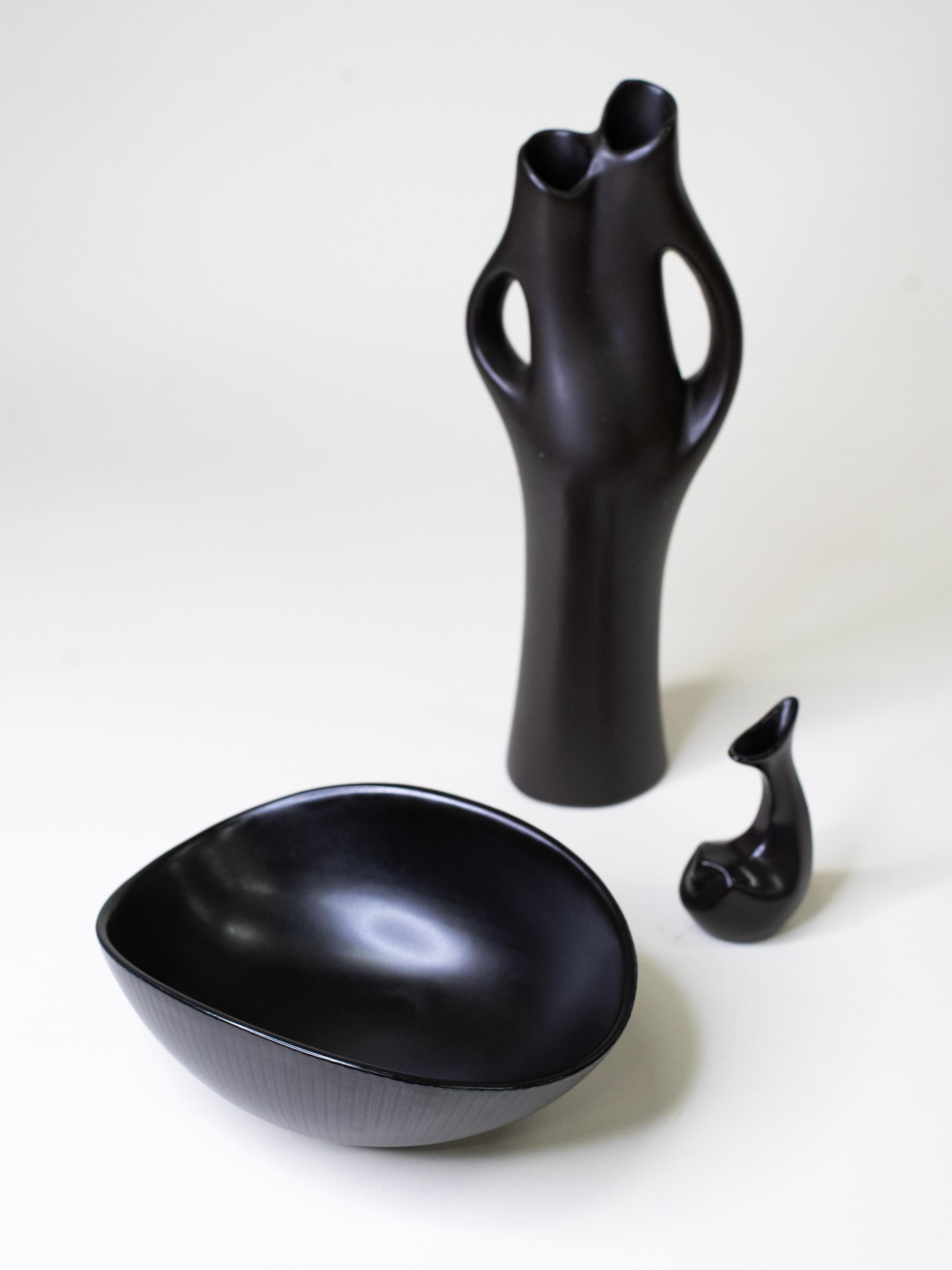 Set of Three Rare ‘Mangania’ Pieces by Lillemor Mannerheim, Sweden, 1955 In Good Condition For Sale In Karis, Nyland