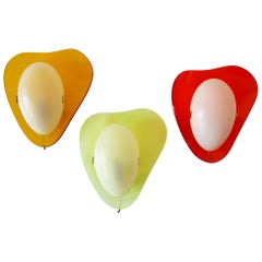 Set of Three Rare Mid-Century Modern Lucite Sconces 'Candies' 1960s Germany
