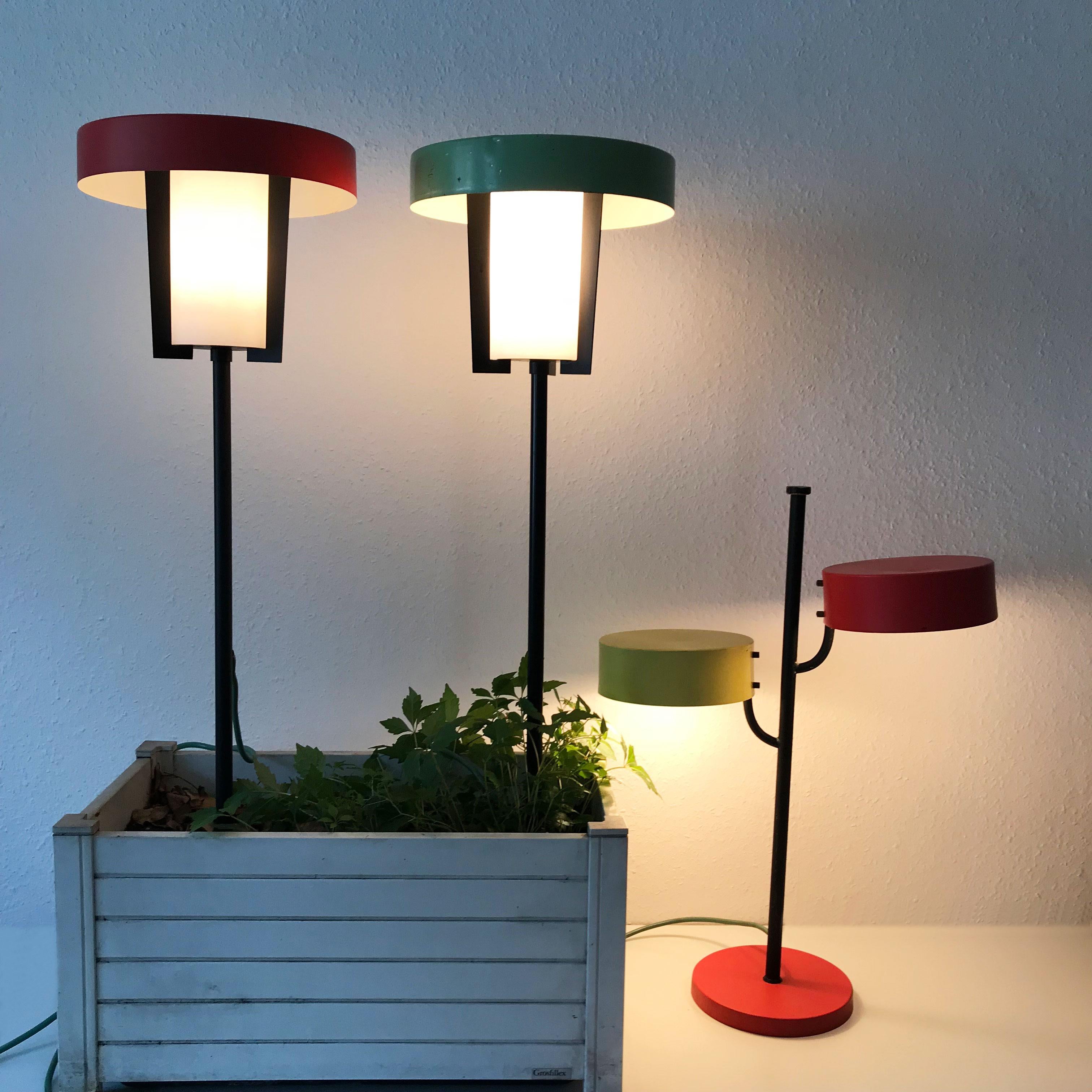 Set of Three Rare Outdoor or Garden Lamps by Kaiser Leuchten Germany 1950s For Sale 5