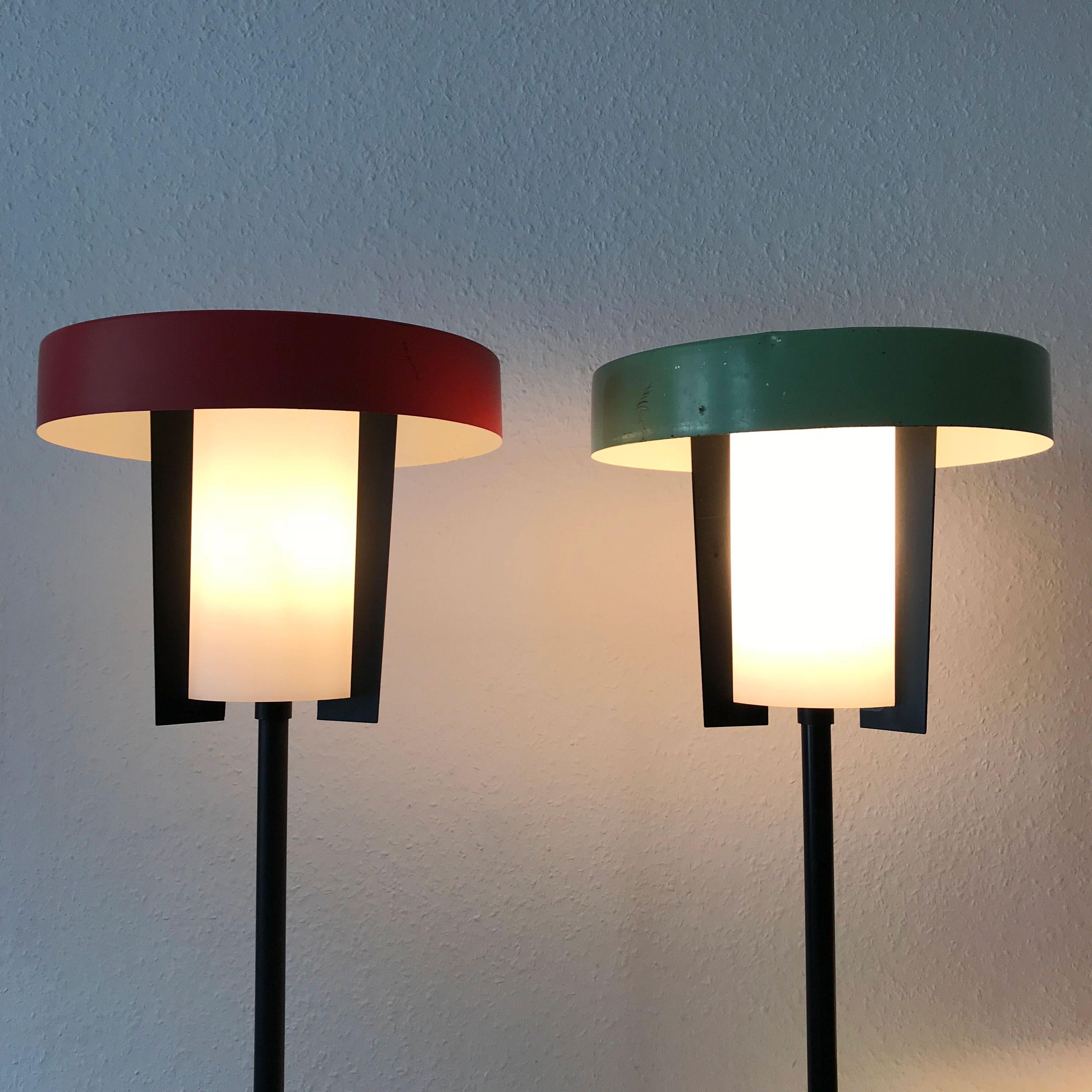 Satz von drei seltenen Außen- oder Gartenlampen von Kaiser Leuchten, Deutschland 1950er Jahre im Angebot 7