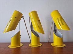 Conjunto de tres raras lámparas de mesa Napako, años 70