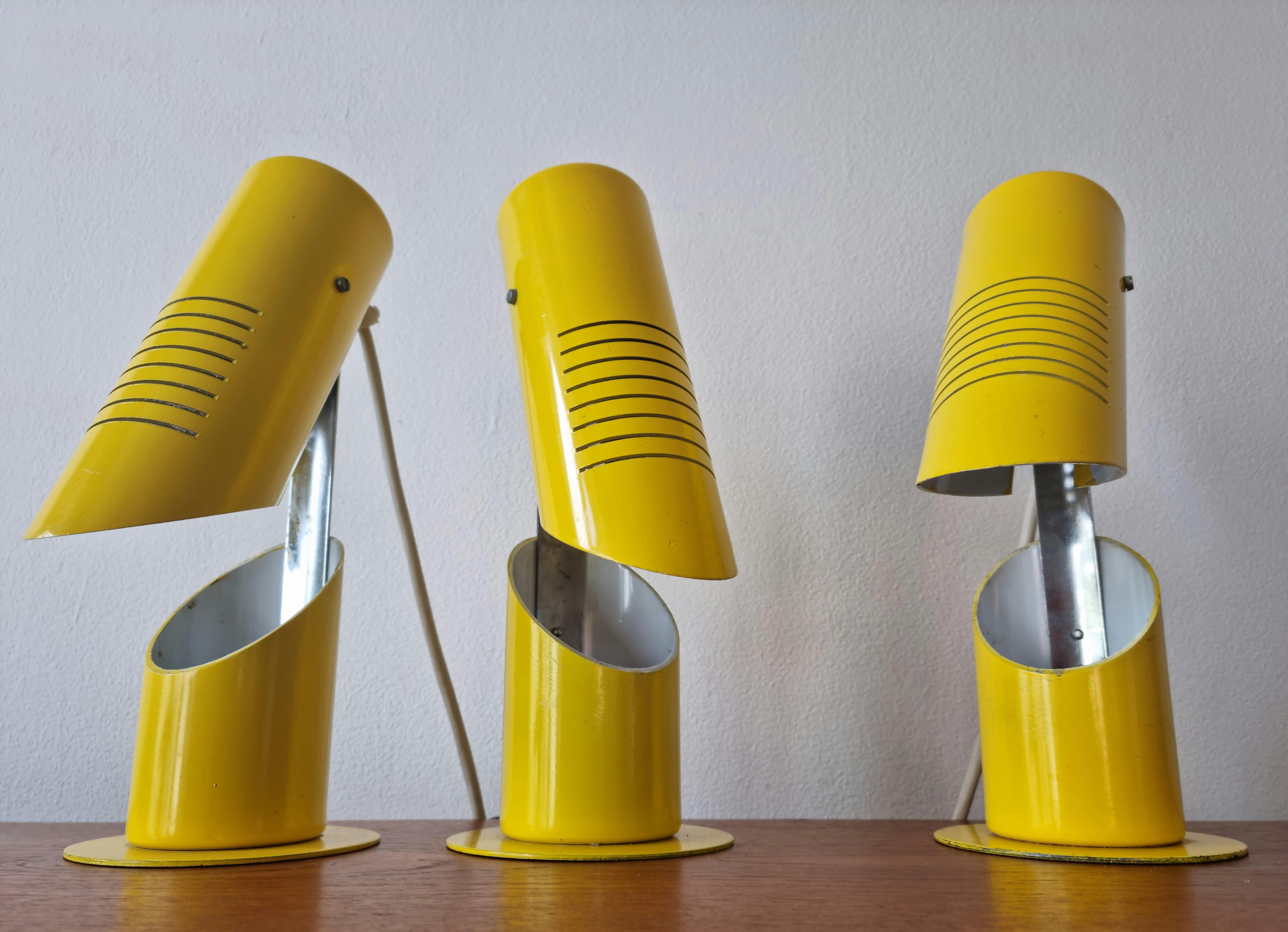Métal Ensemble de trois lampes de table rares Napako, 1970 en vente