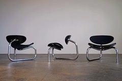 Set of Three Rare "Yoga" Chairs by Erik Magnussen, Kevi Denmark, Ca. 1972