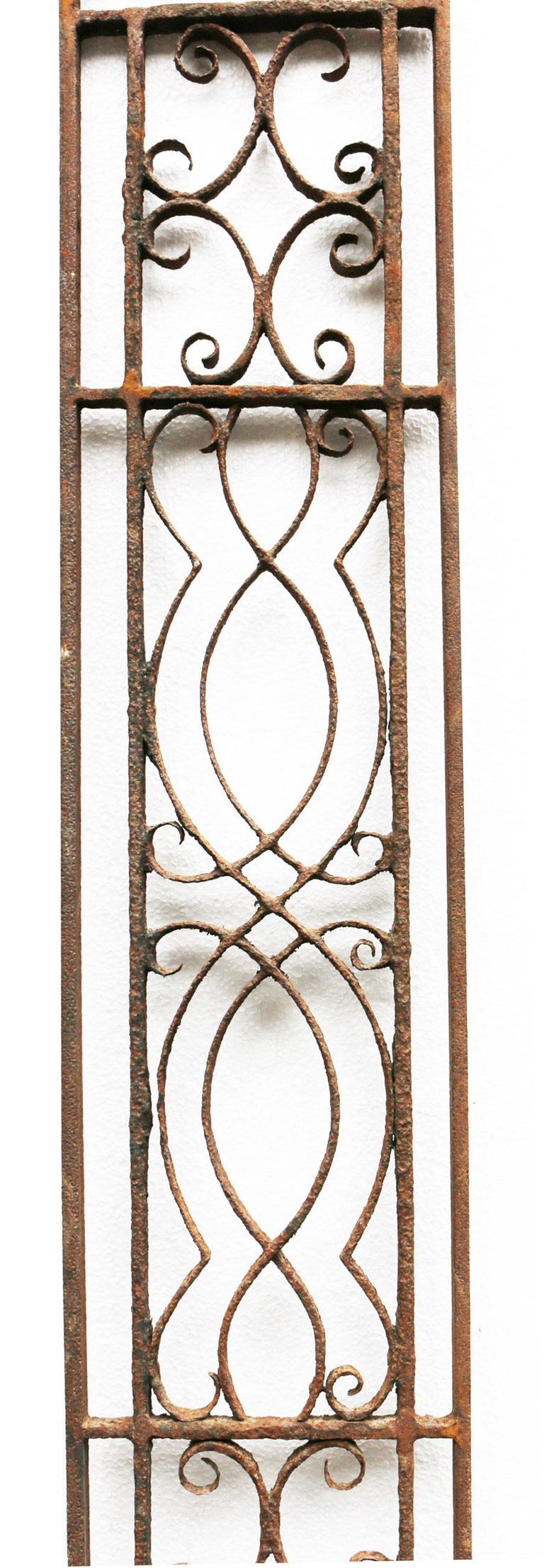 Set of Three Reclaimed 19th Century Wrought Iron Panels For Sale at 1stdibs