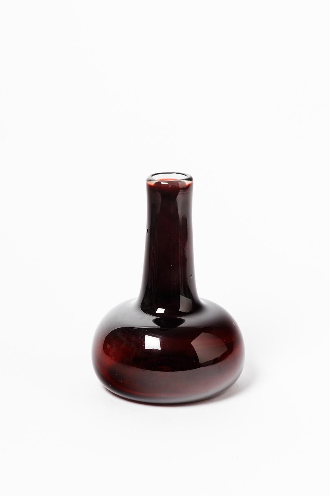 ikea red glass vase