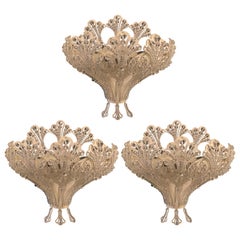 Set of Three Renaissance Style Schonbek Three-Light Wall Sconces