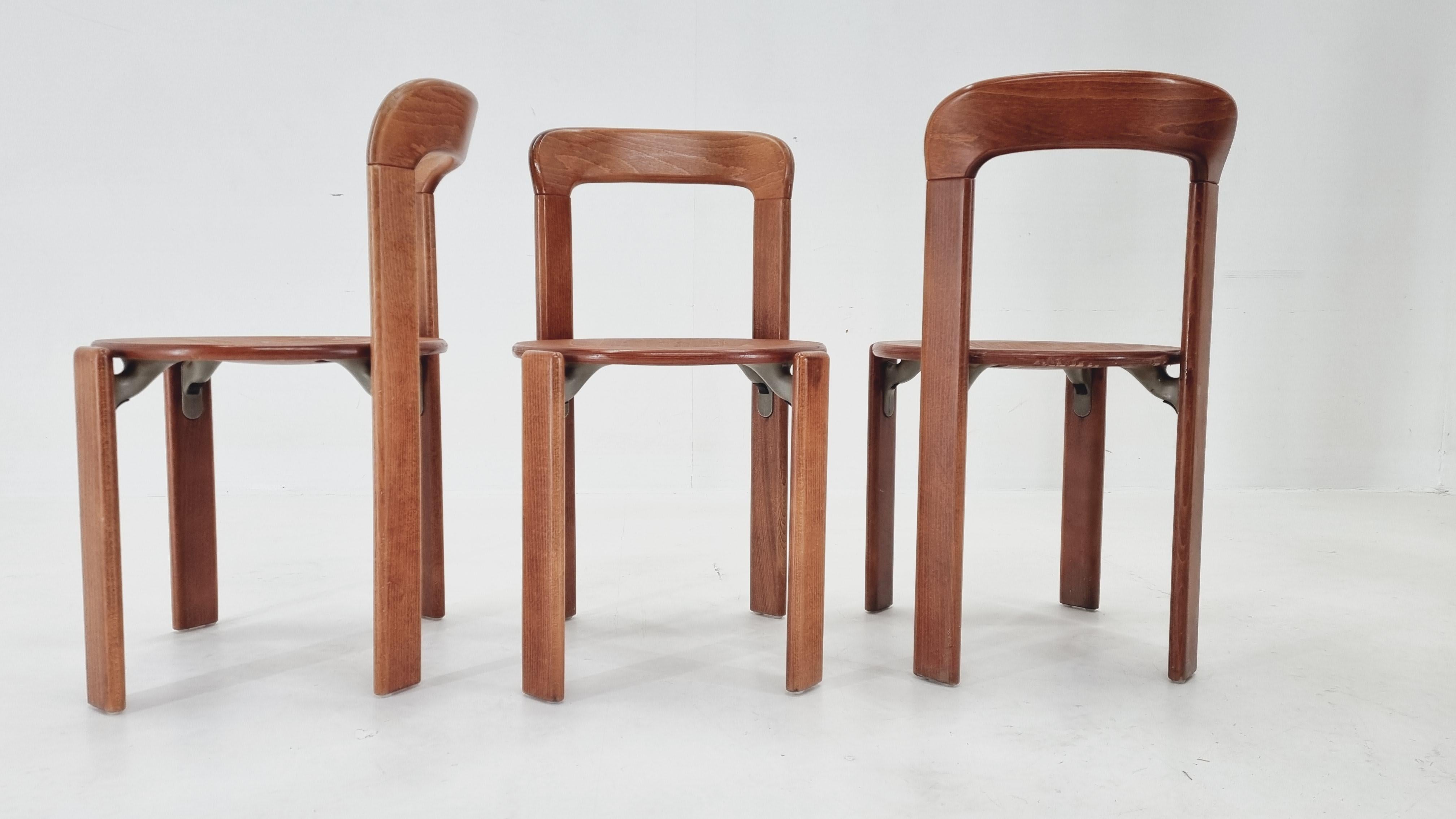 Set of Three Rey Chairs by Bruno Rey, Switzerland, 1970s In Good Condition In Praha, CZ