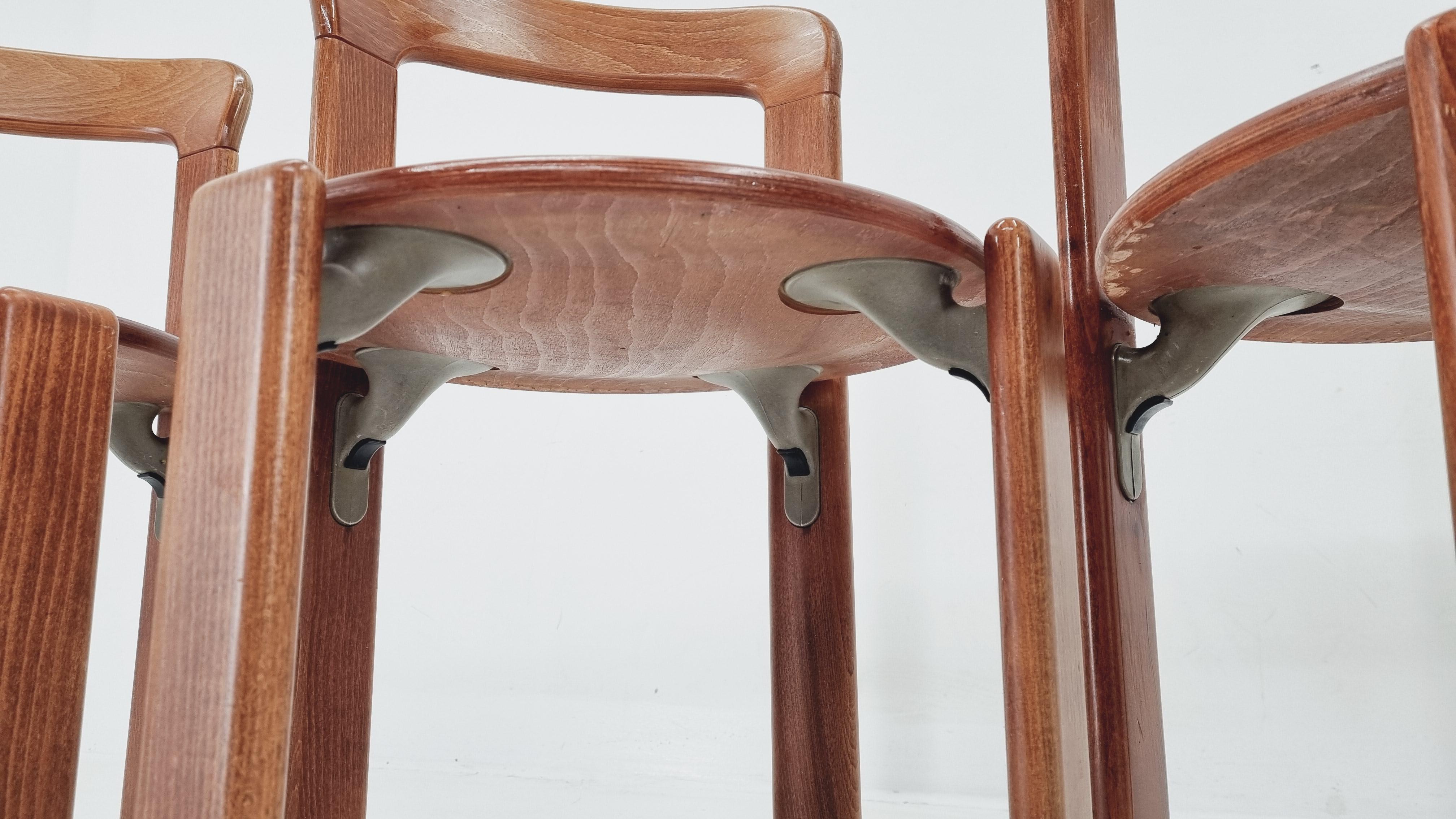 Set of Three Rey Chairs by Bruno Rey, Switzerland, 1970s 2