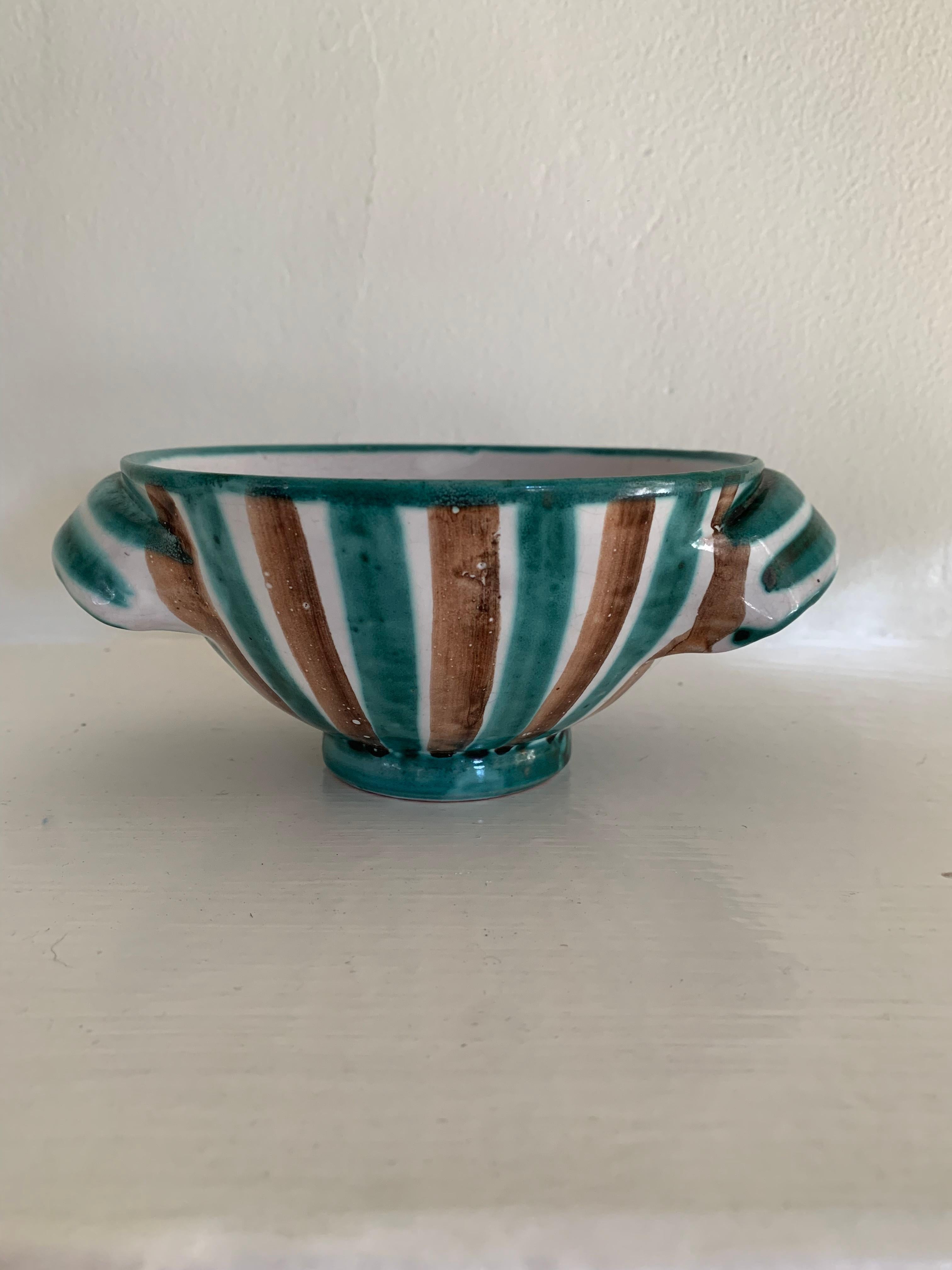 Set di tre ciotole con manico Robert Picault, Vallauris, Francia, anni '50 in vendita 4