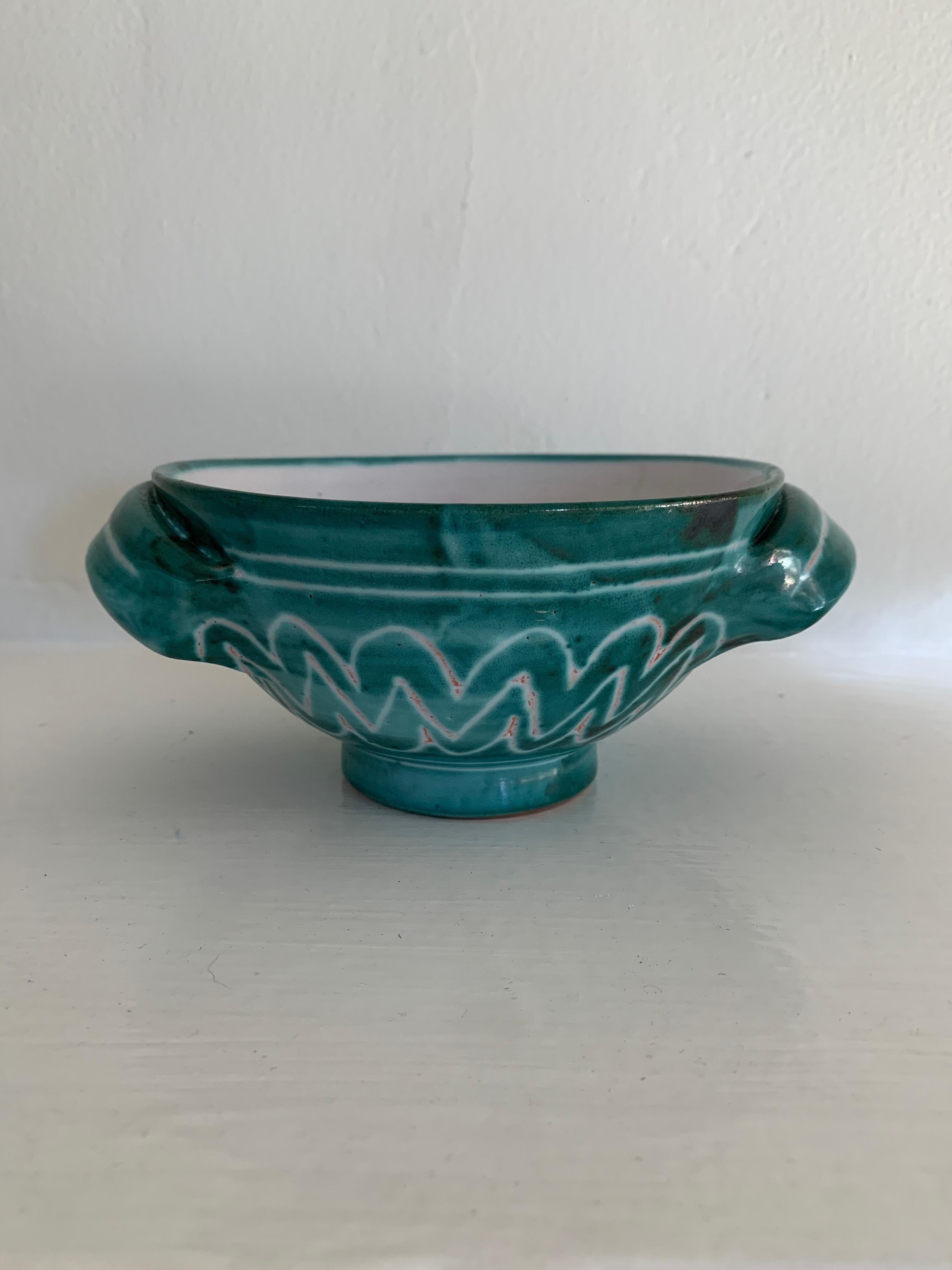 Set di tre ciotole con manico Robert Picault, Vallauris, Francia, anni '50 in vendita 1