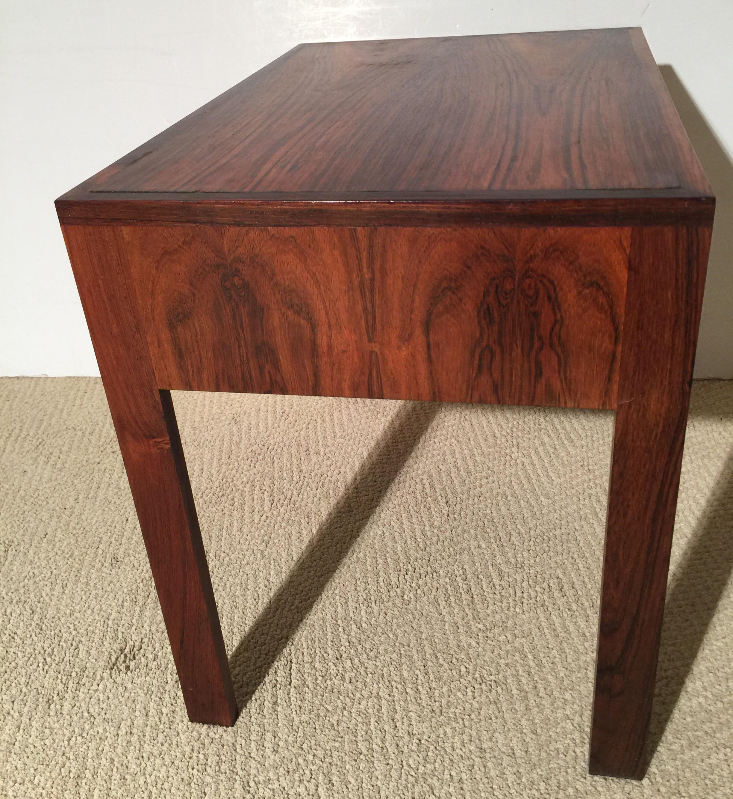 Set of Three Rosewood Folding Tables Stored in End Table by Illum Wikkelsø 1