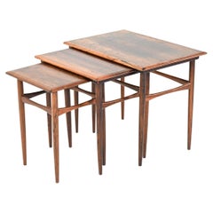 Set of Three Rosewood Nesting Tables by Poul Hundevad, c. 1960's