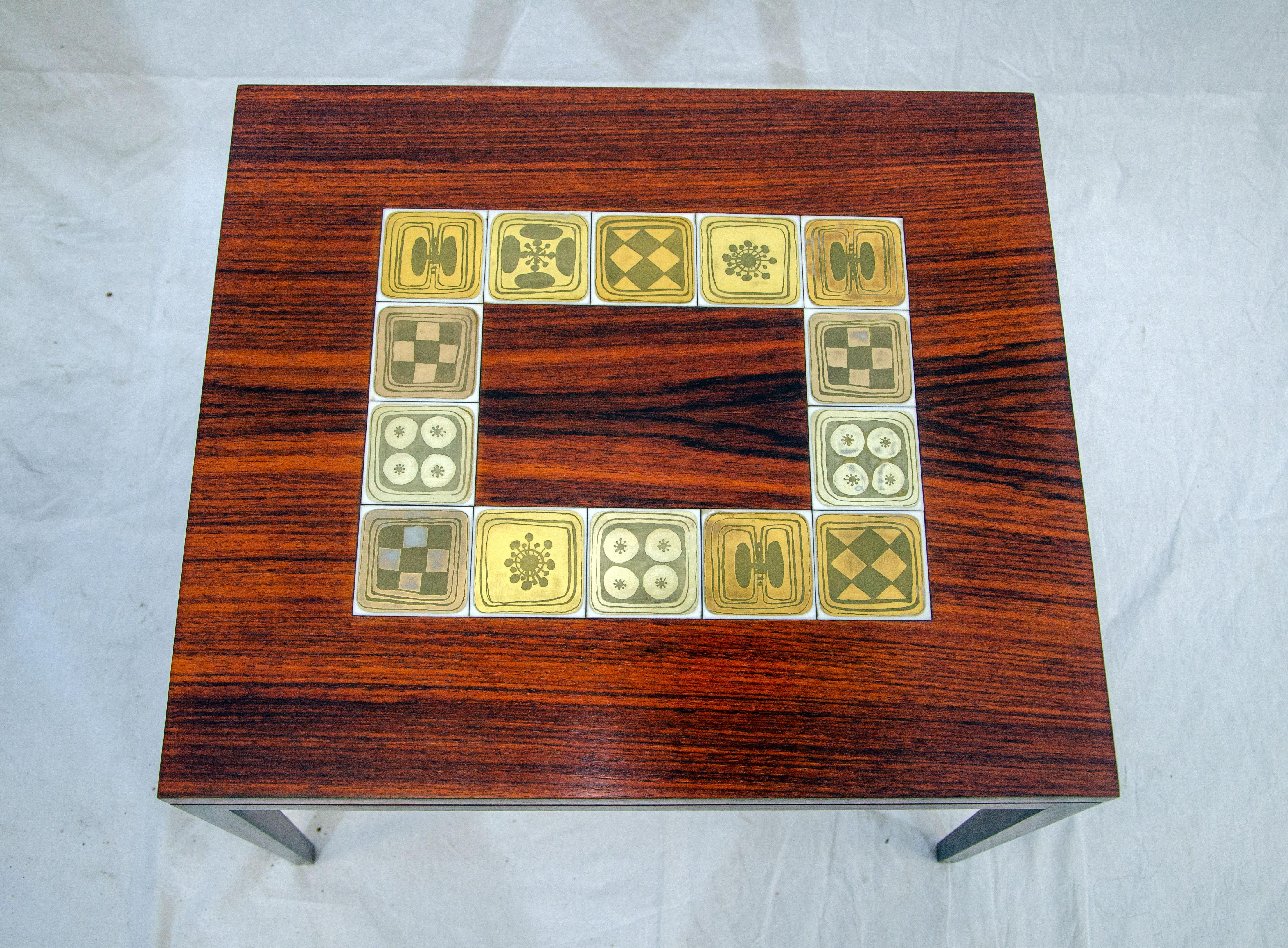 Set of Three Rosewood Nesting Tables, Rosenthal-Germany For Sale 3
