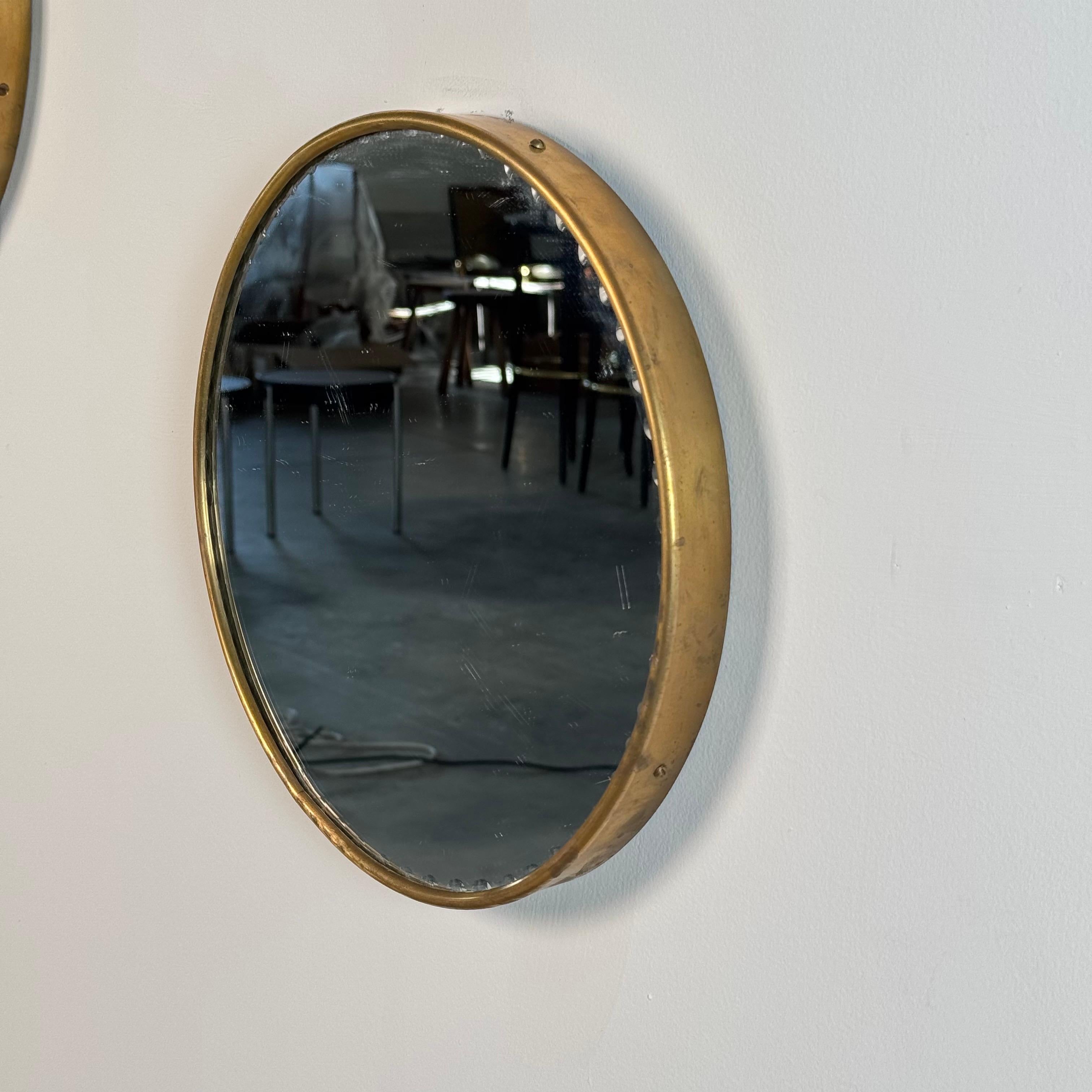 Italiano Set di tre specchi rotondi di Cristal Arte, Italia, anni '70 in vendita