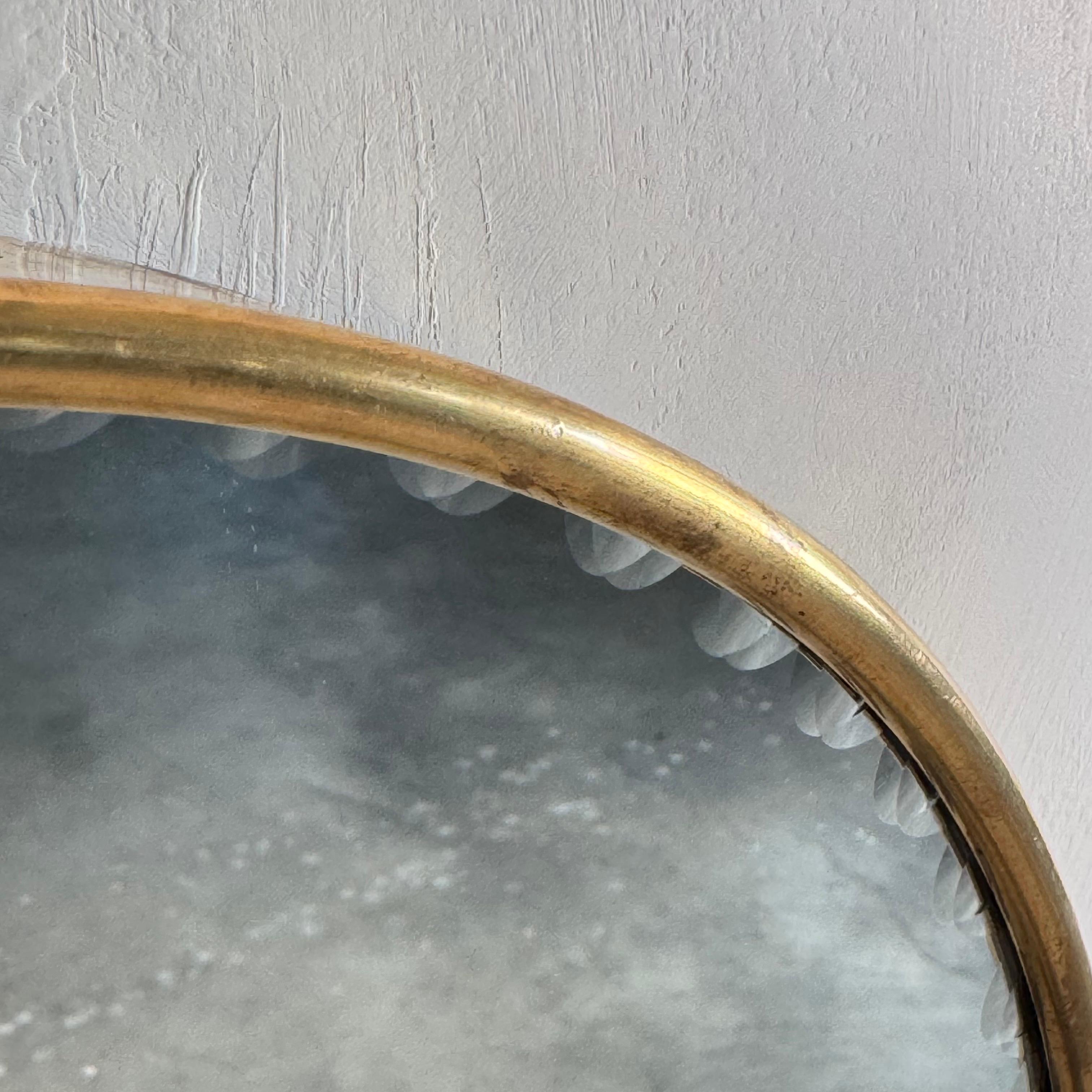 Set di tre specchi rotondi di Cristal Arte, Italia, anni '70 In condizioni buone in vendita a Brescia, Brescia